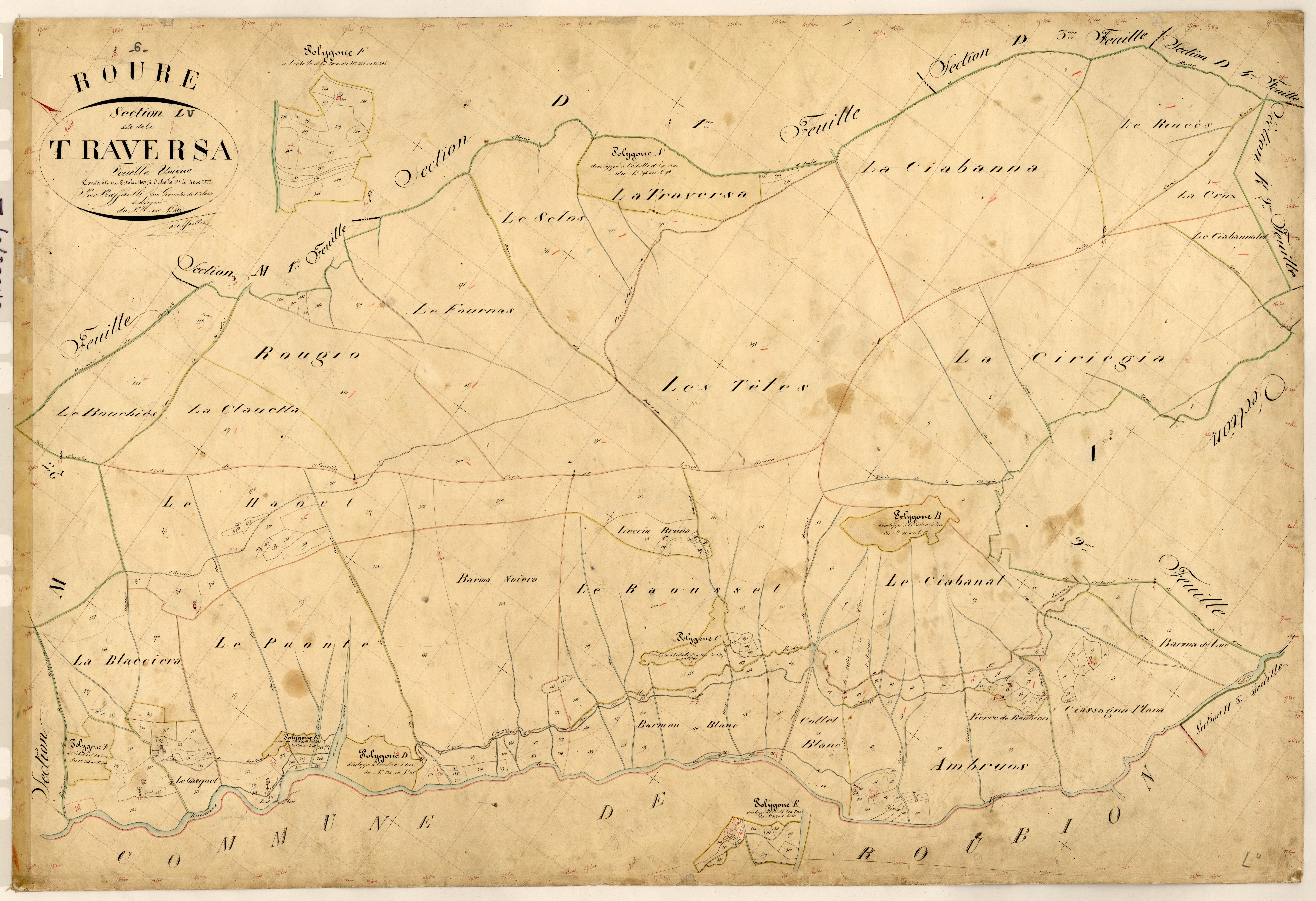 La Traversa. - Plan de section, L
