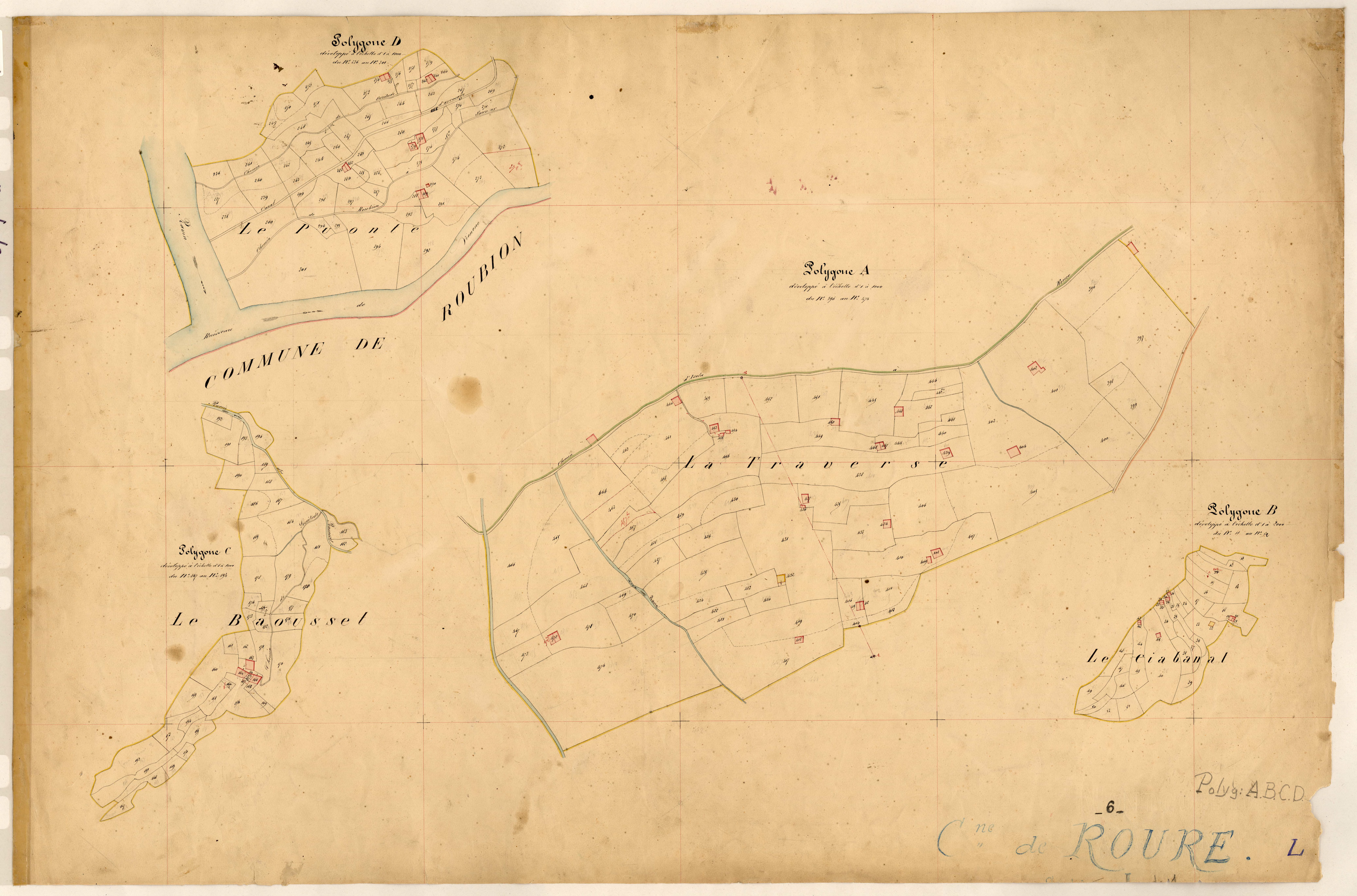 La Traversa (développement). - Plan de section, L(d)