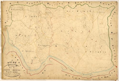 Saint-Blaise. - Plan de section, F
