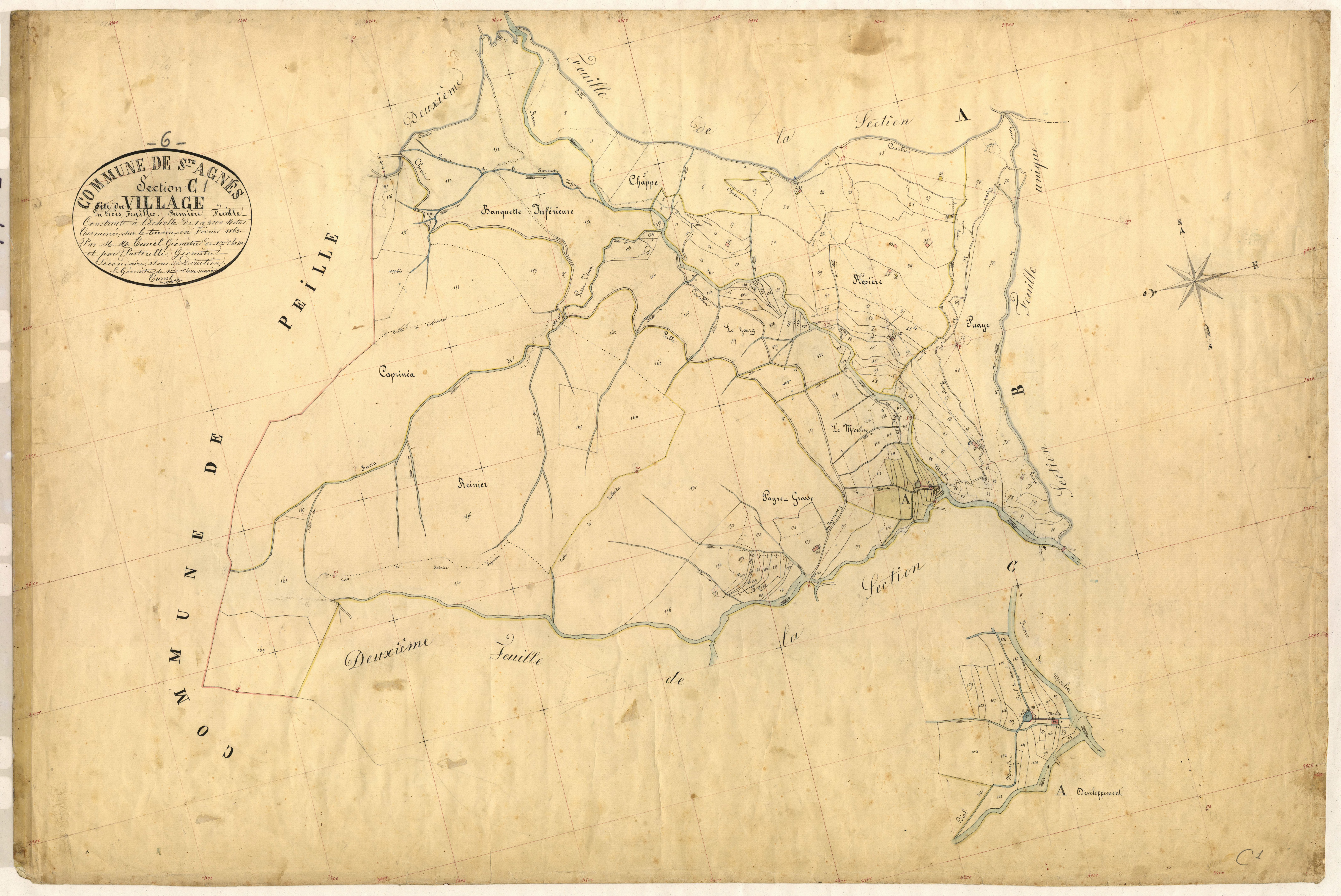 Le Village. - Plan de section, C1