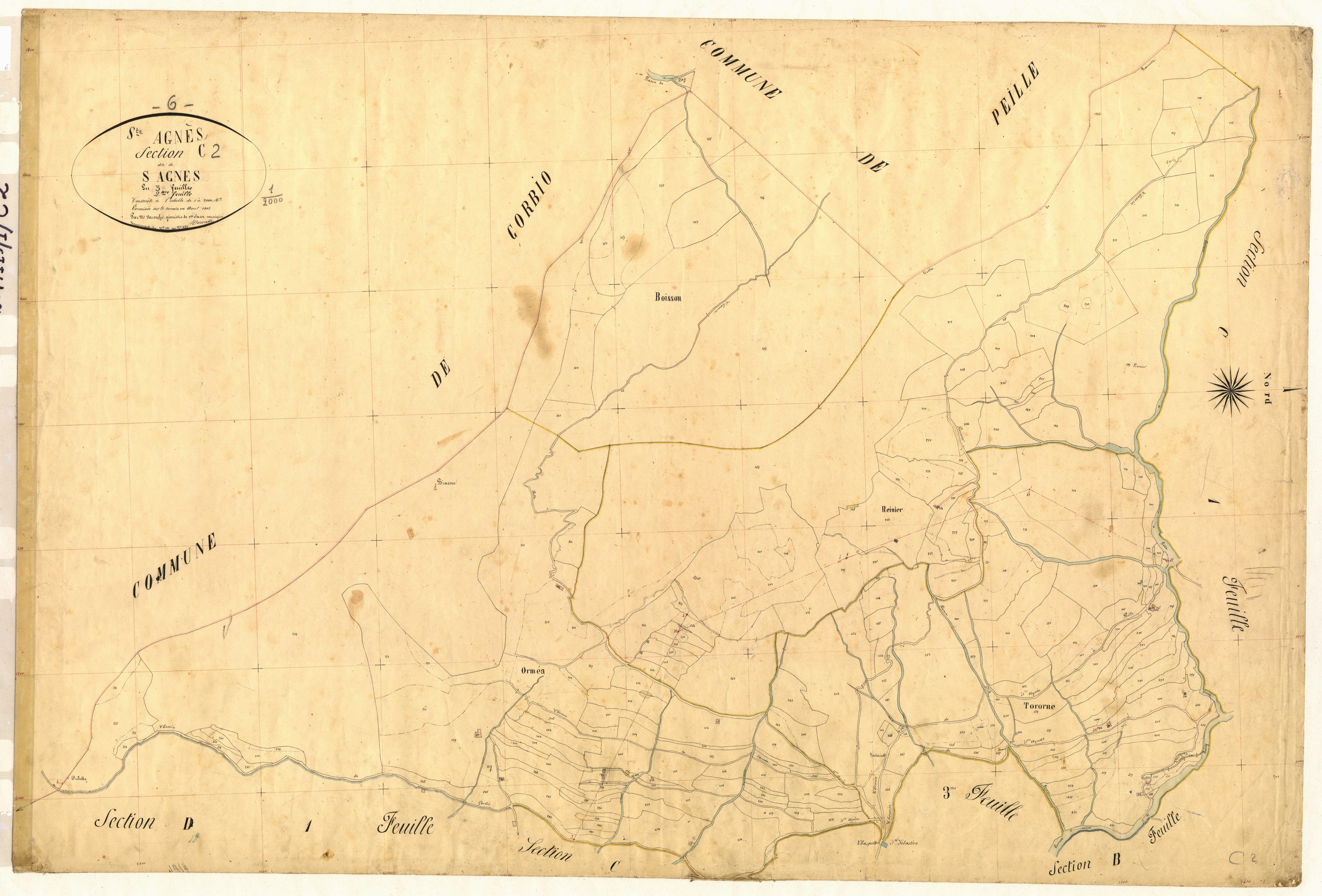 Sainte-Agnès. - Plan de section, C2