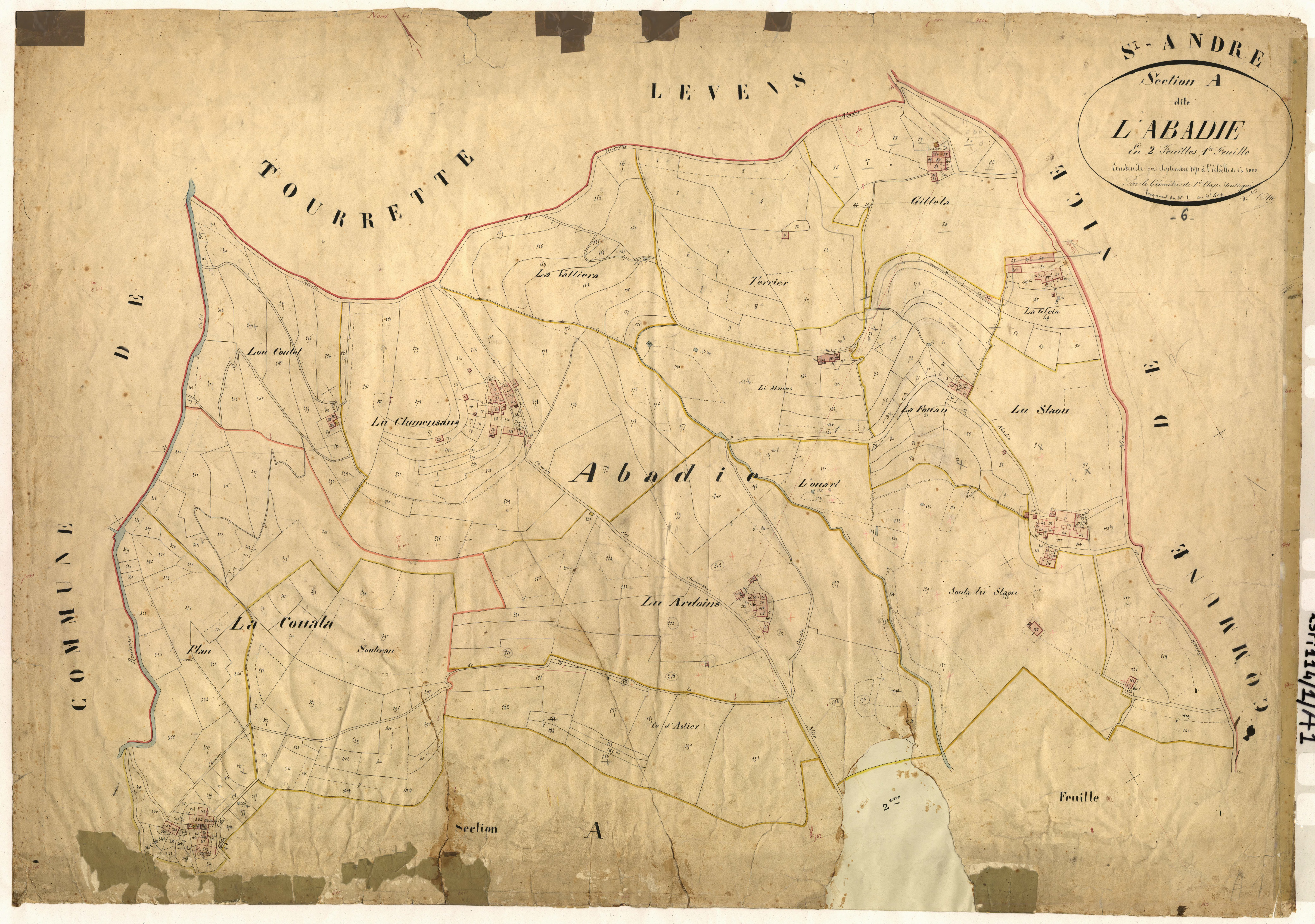 L'Abadie. - Plan de section, A1