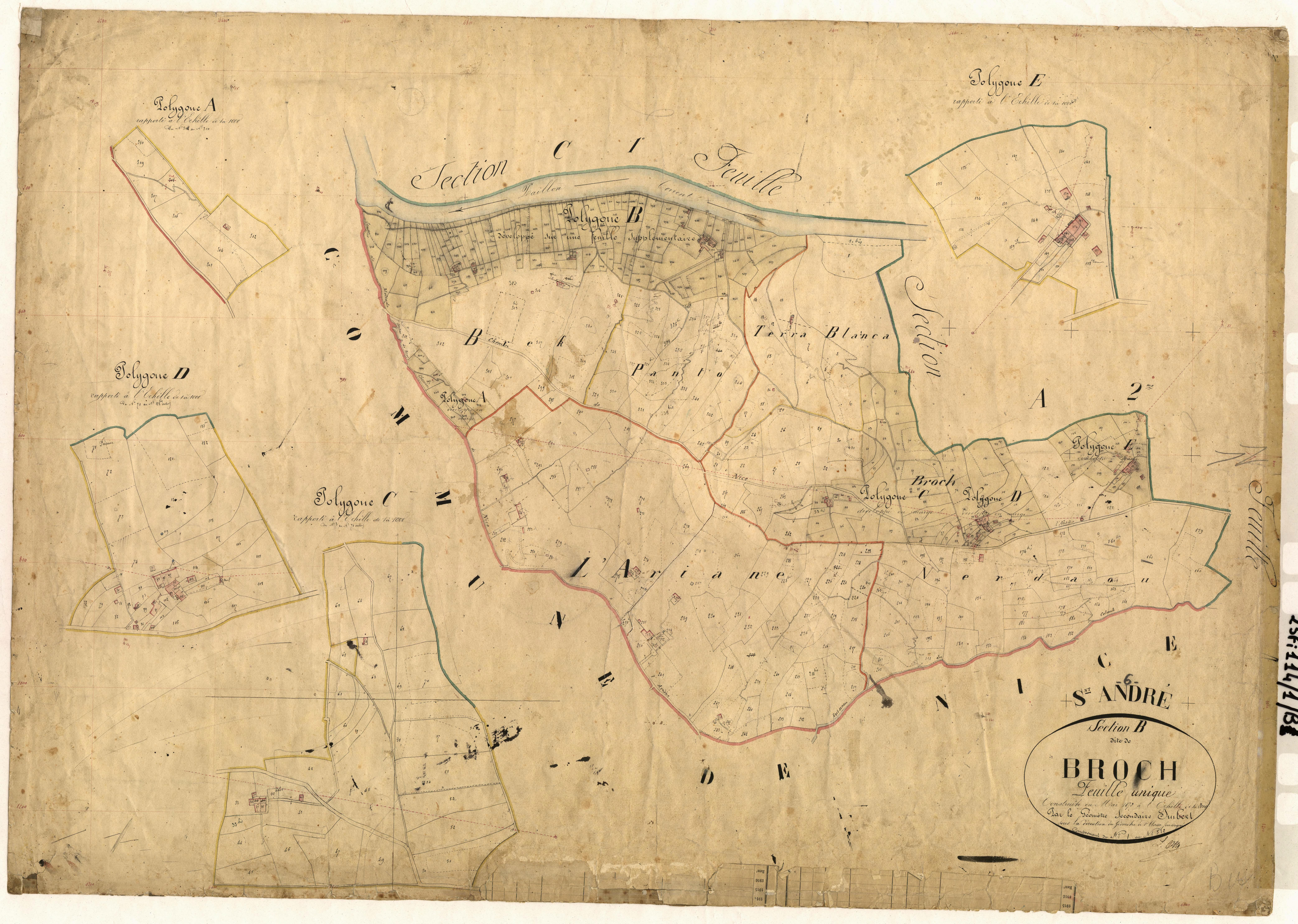 Broch. - Plan de section, B