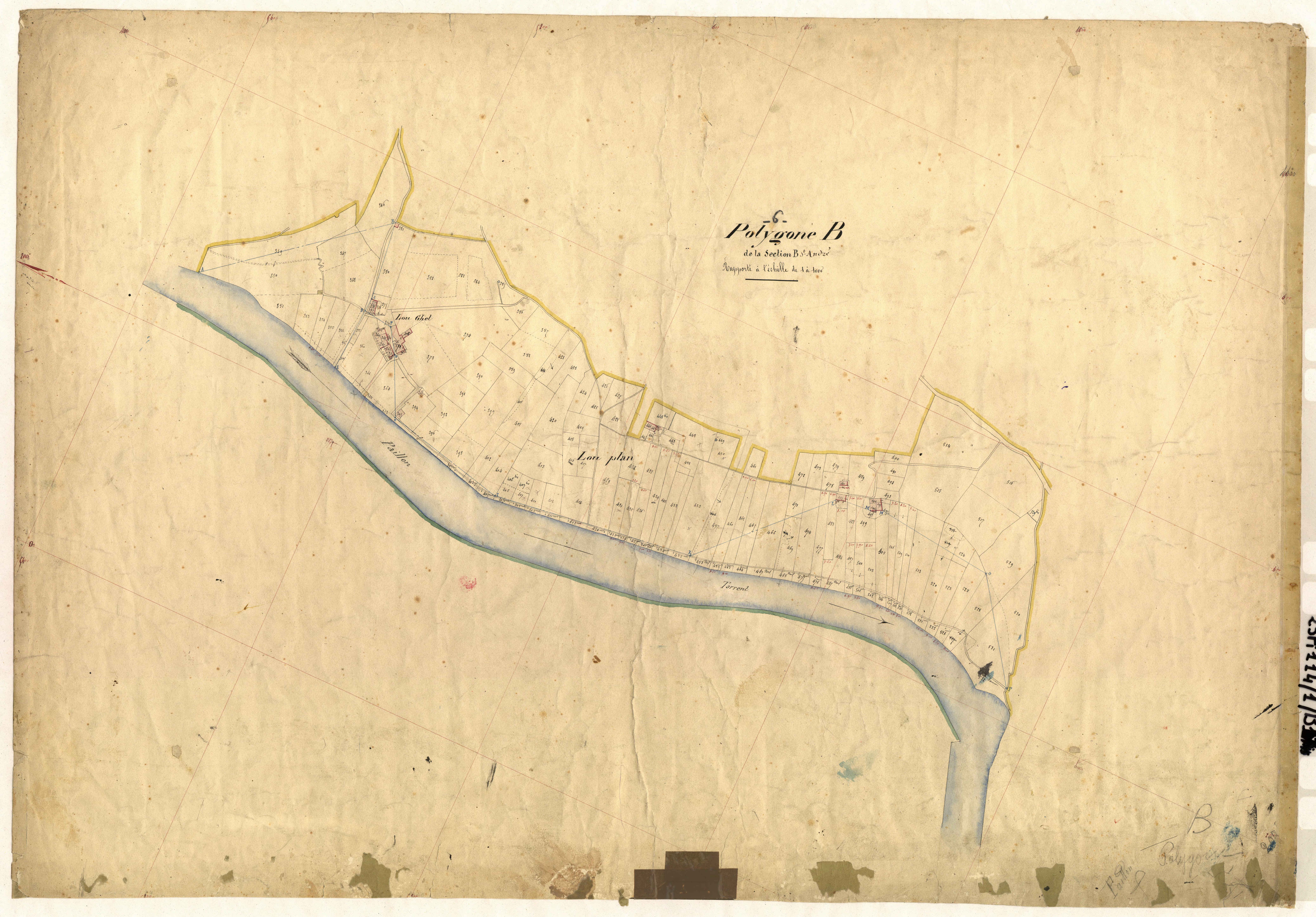 Broch (développement). - Plan de section, B(d)