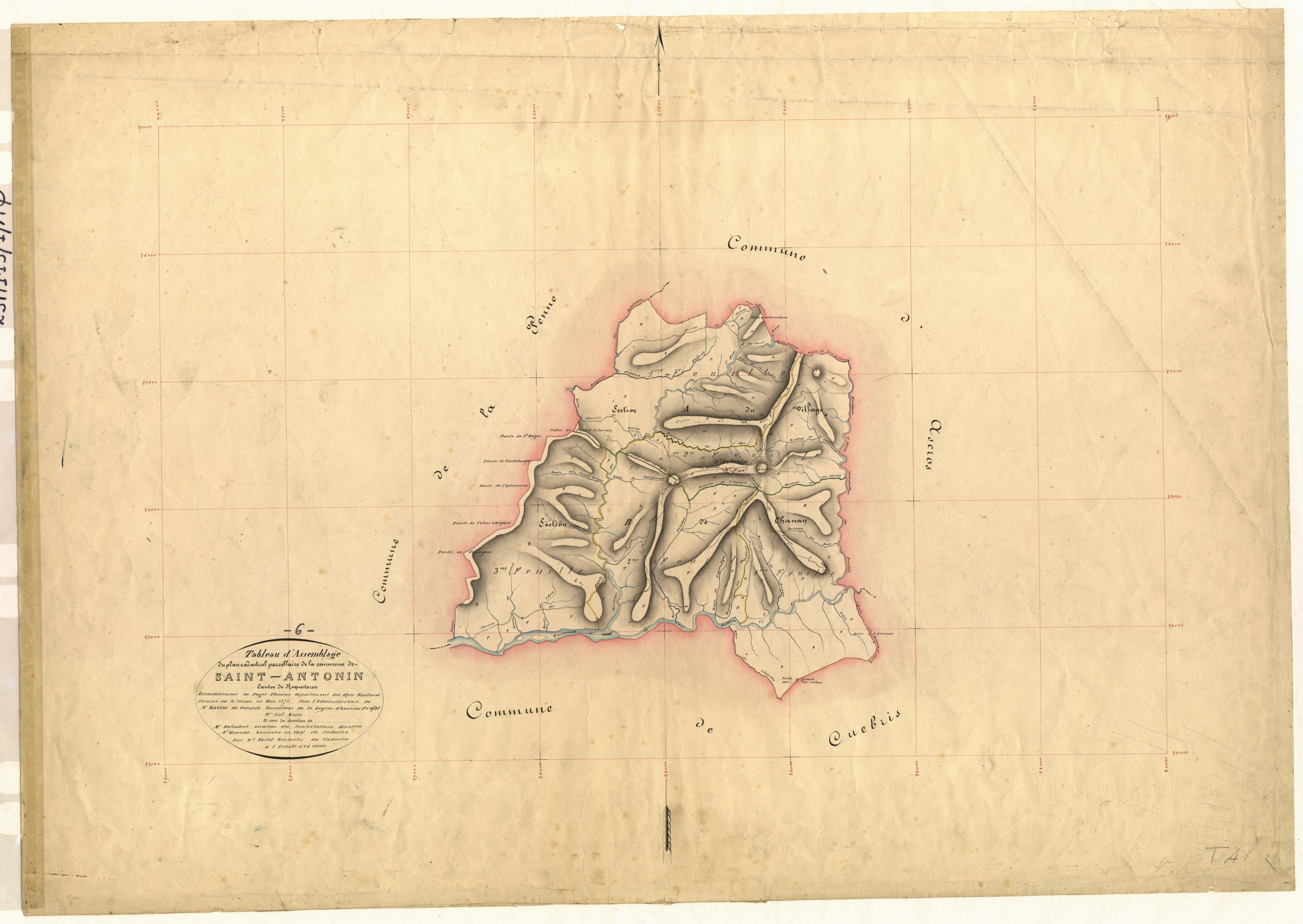 Tableau d'assemblage. - TA