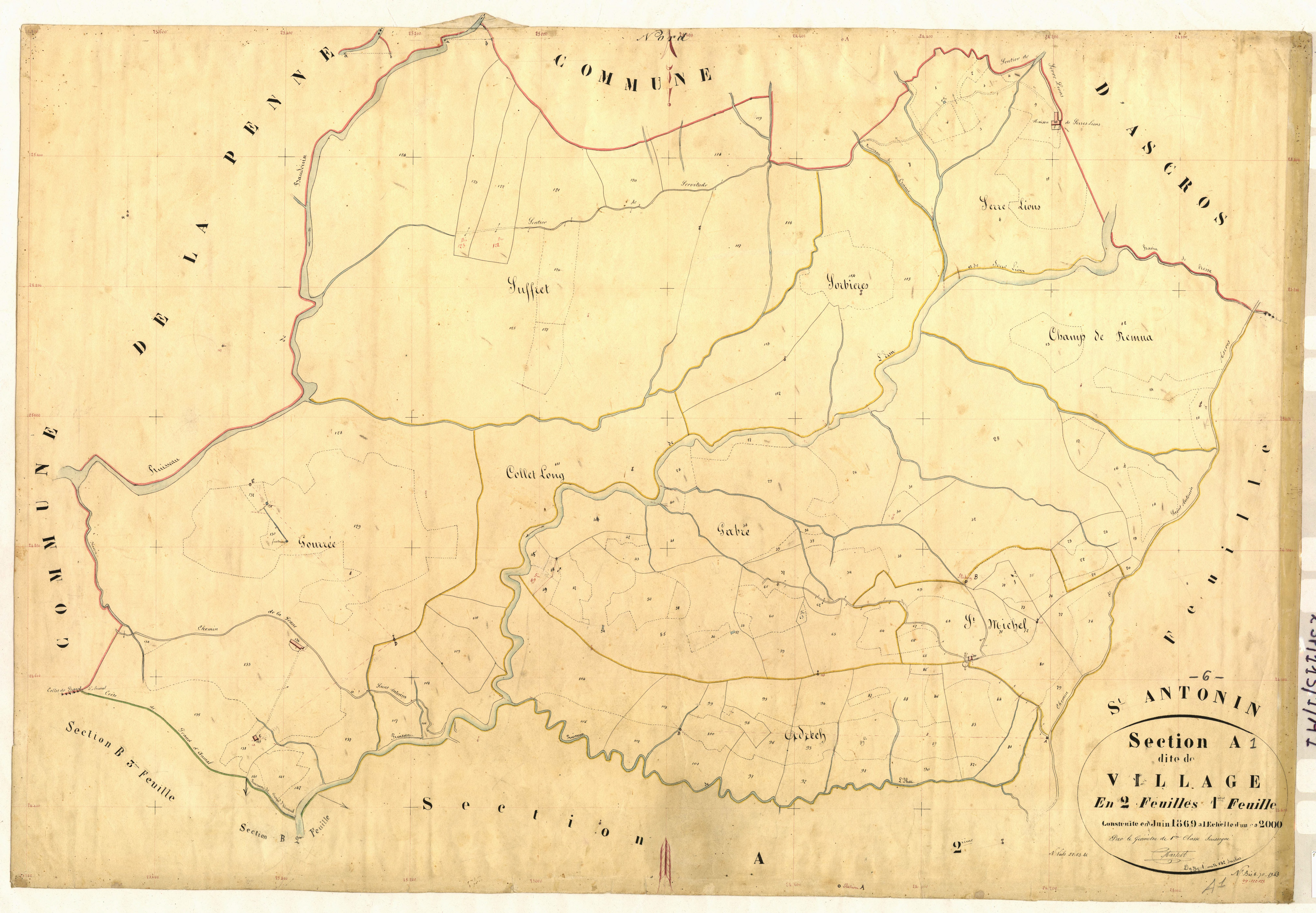 Le Village. - Plan de section, A1