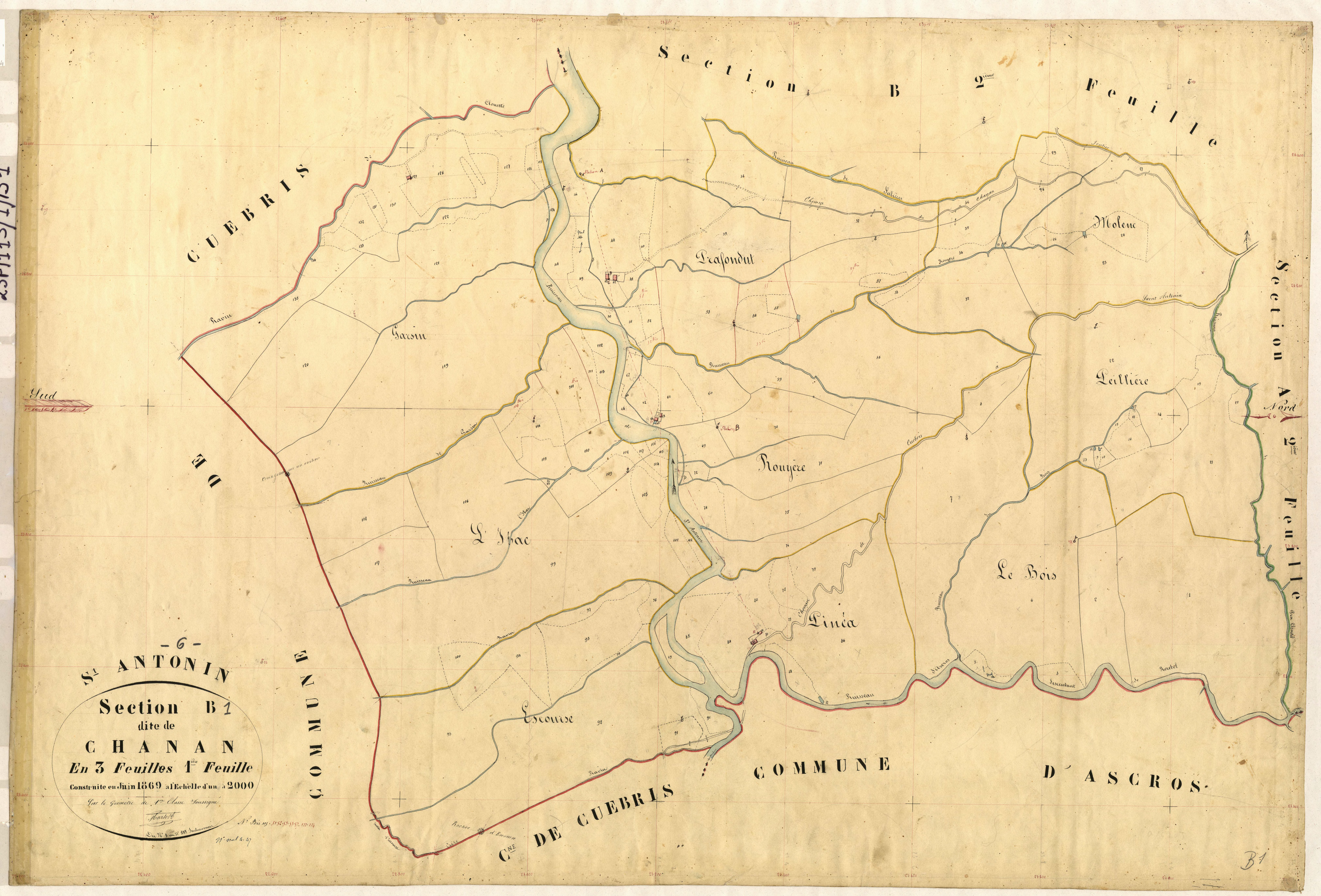 Chanan. - Plan de section, B1