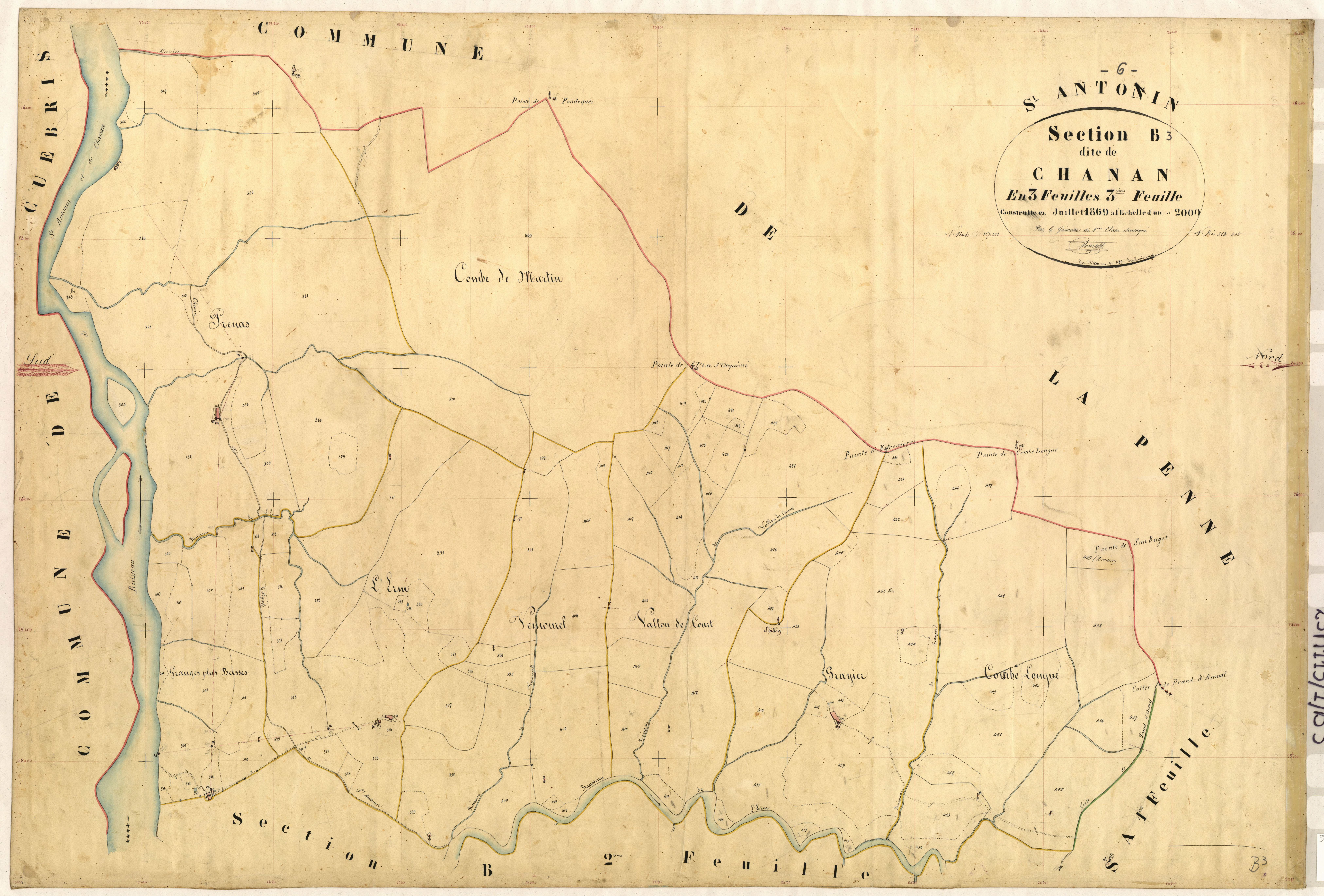 Chanan. - Plan de section, B3