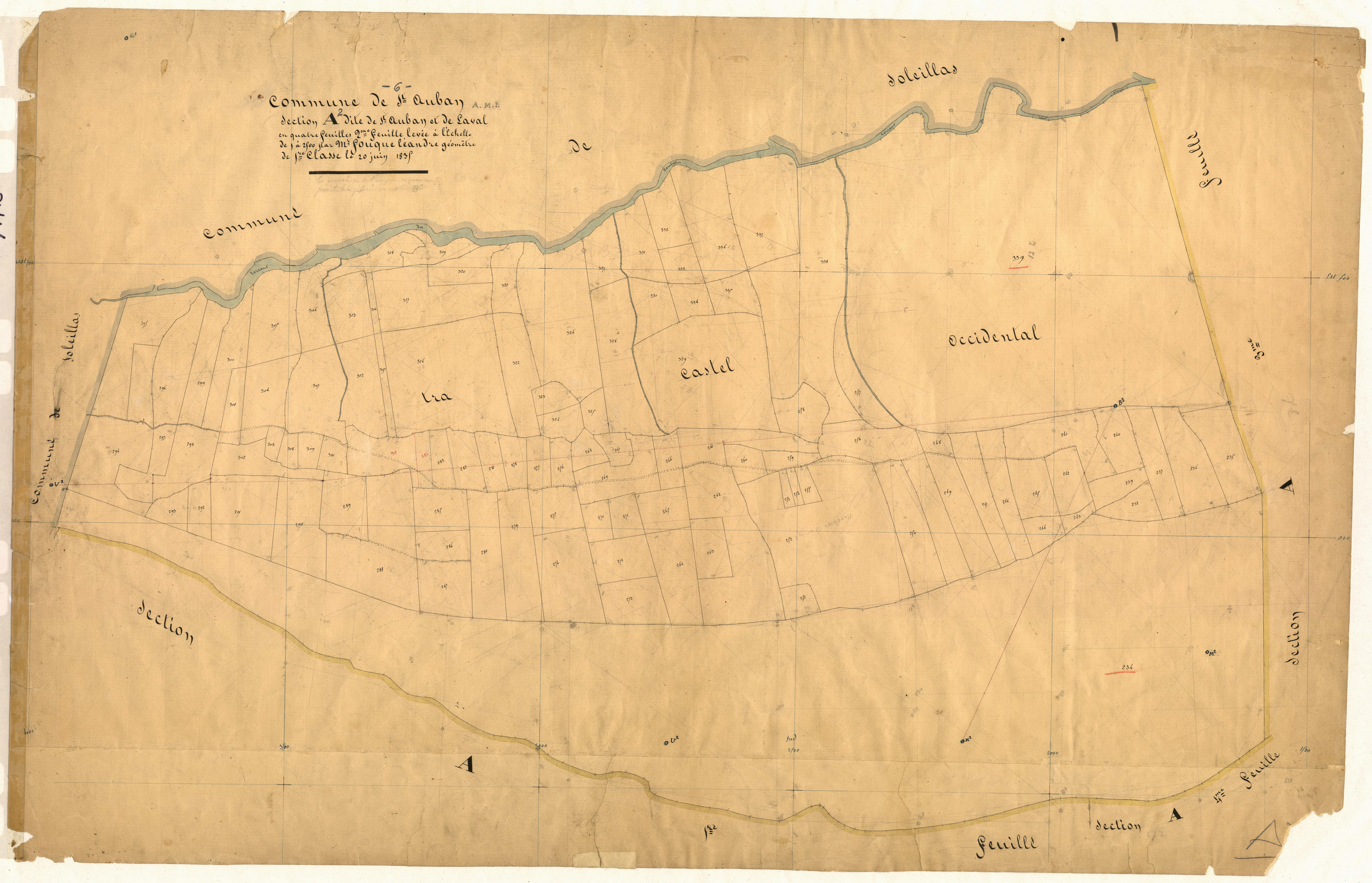 Saint-Auban et Laval. - Plan de section, A2