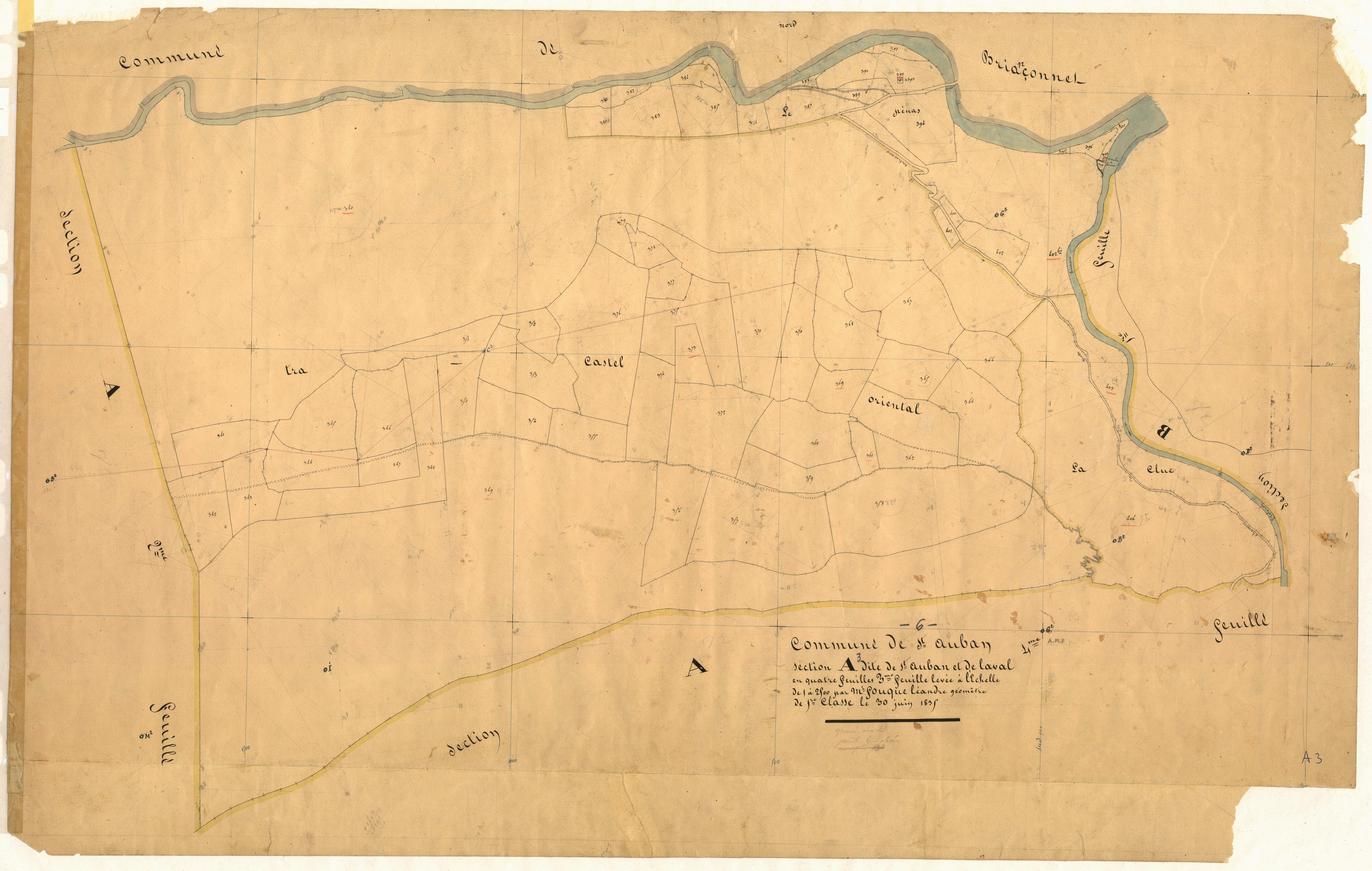 Saint-Auban et Laval. - Plan de section, A3