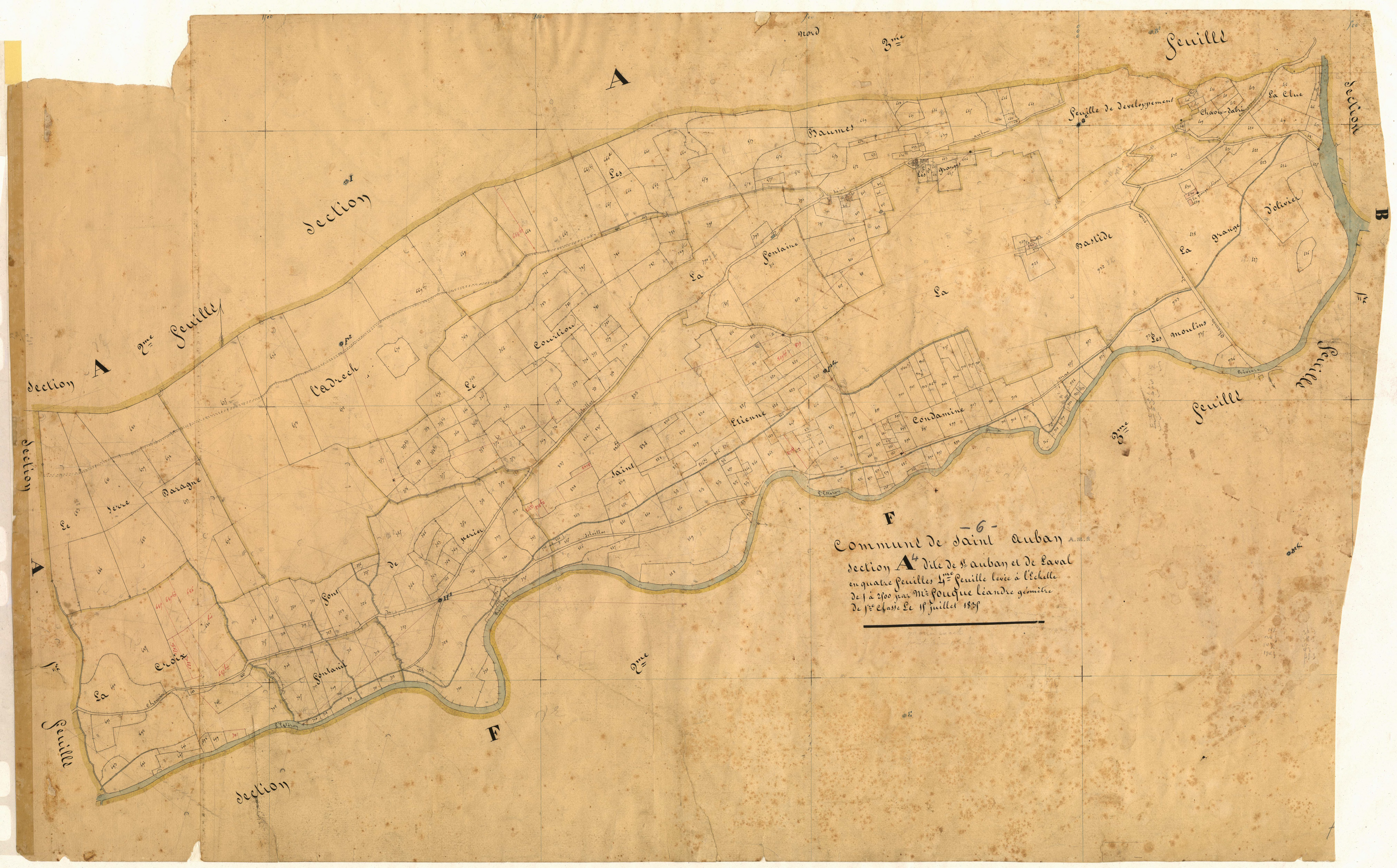 Saint-Auban et Laval. - Plan de section, A4