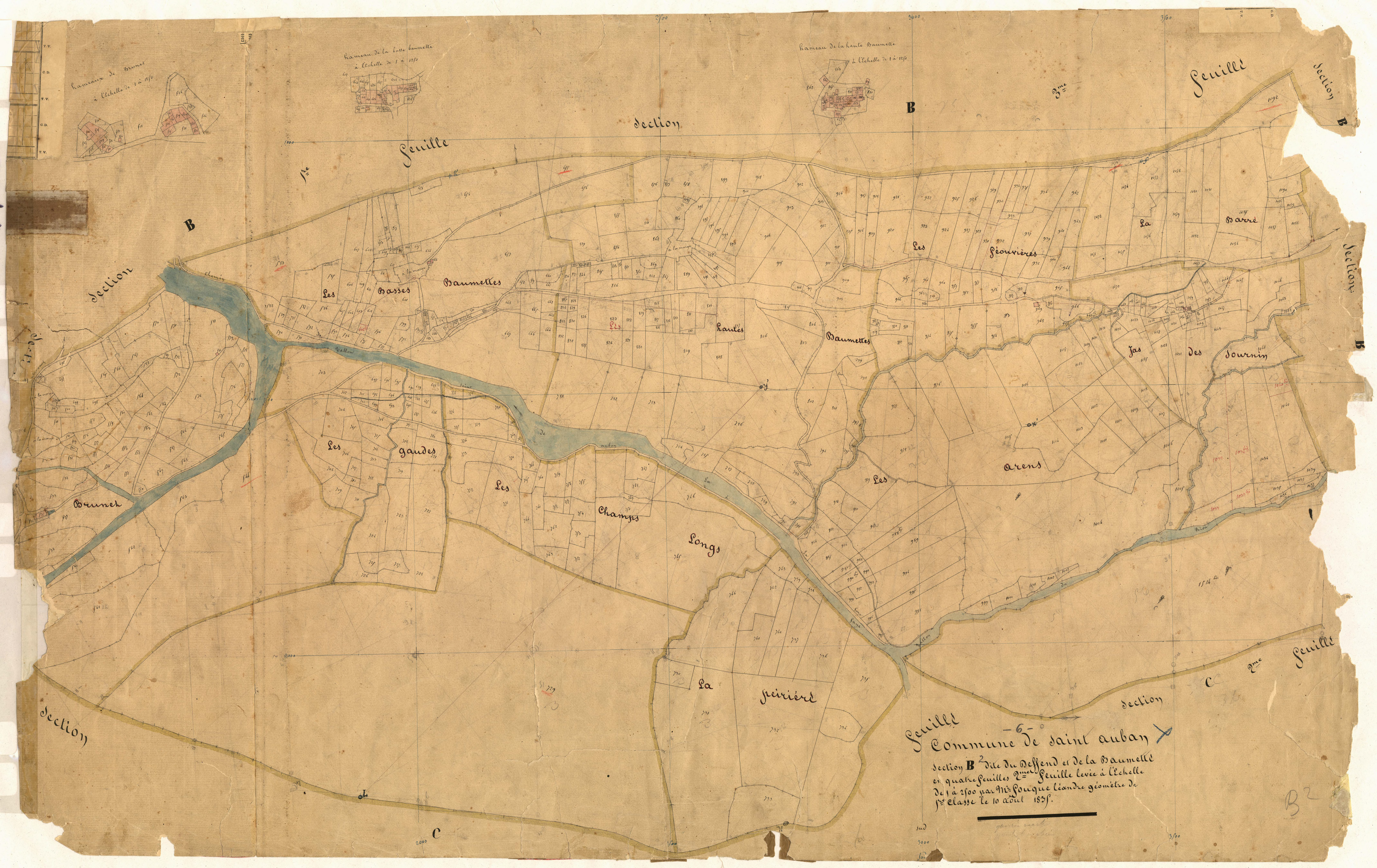 Le Deffend et la Baumette. - Plan de section, B2