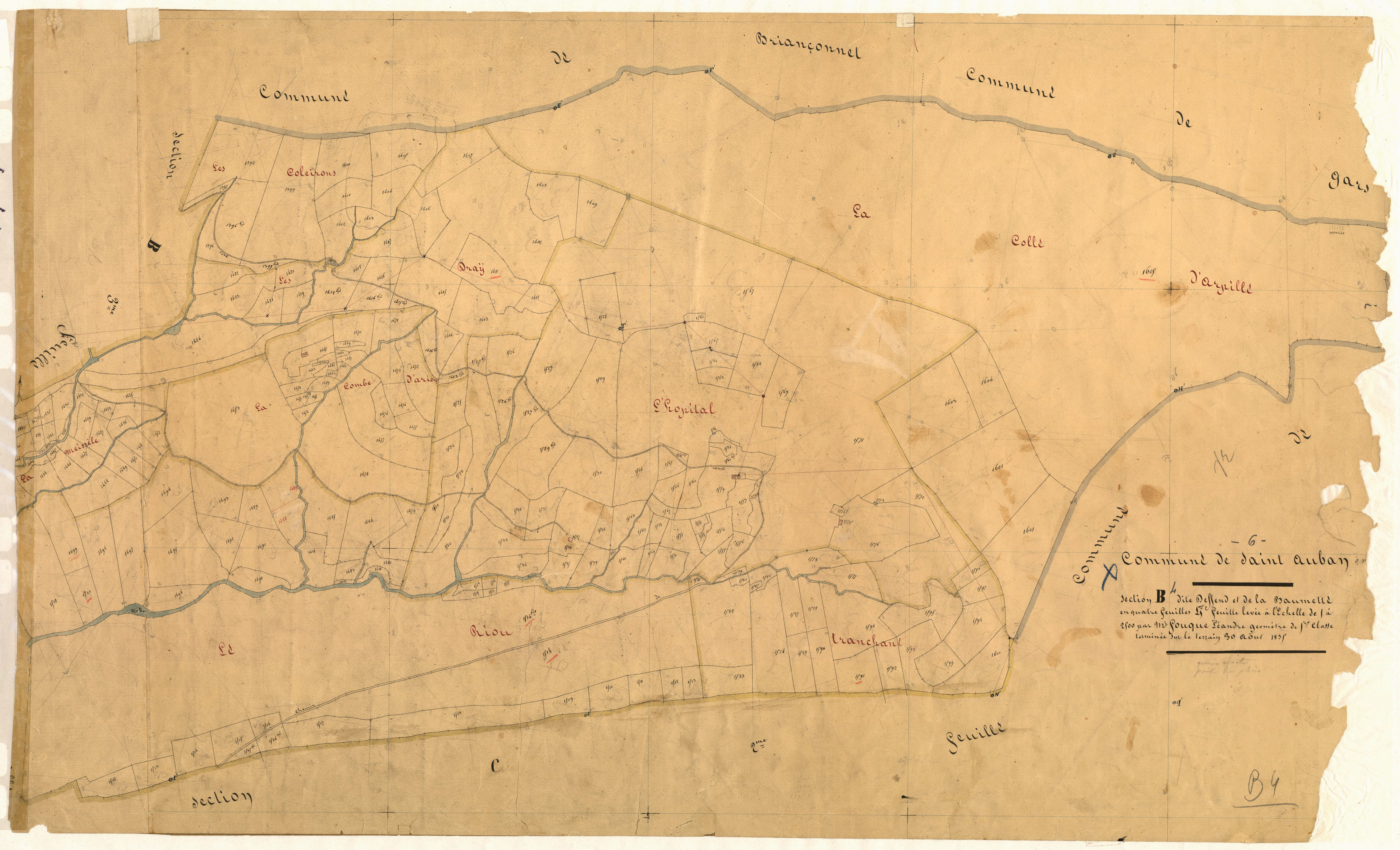 Le Deffend et la Baumette. - Plan de section, B4