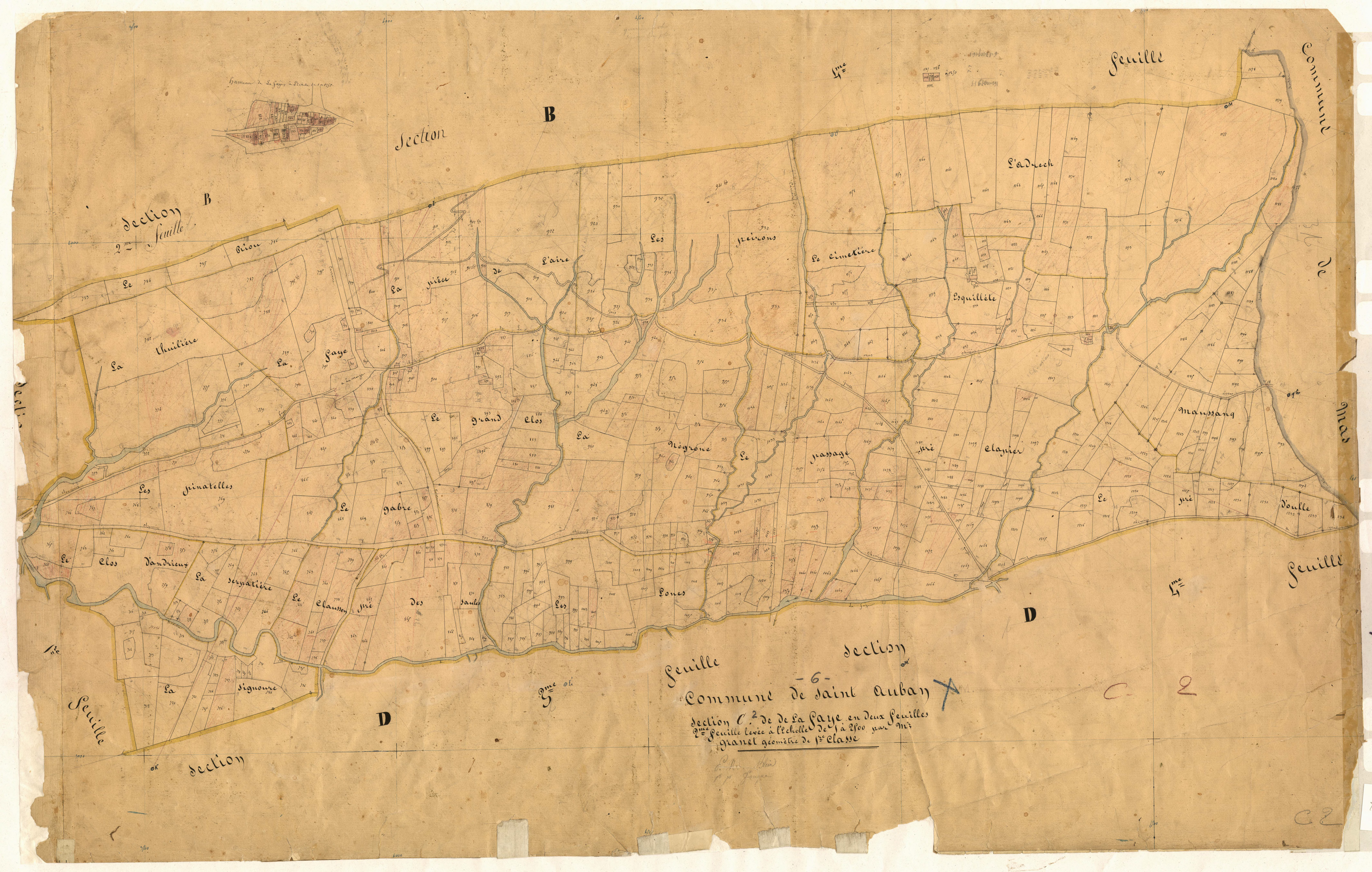 La Faye. - Plan de section, C2