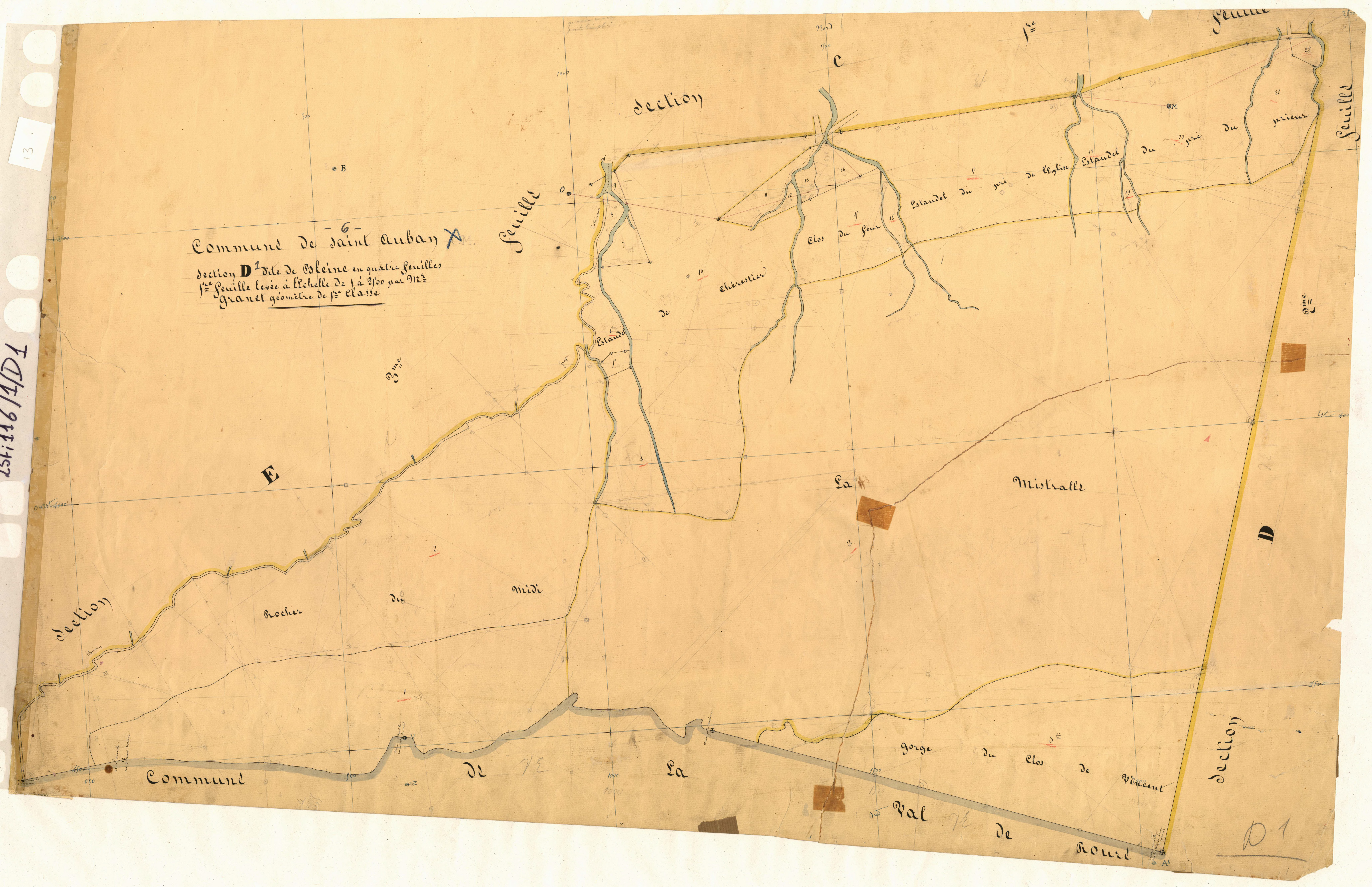 Bleine. - Plan de section, D1