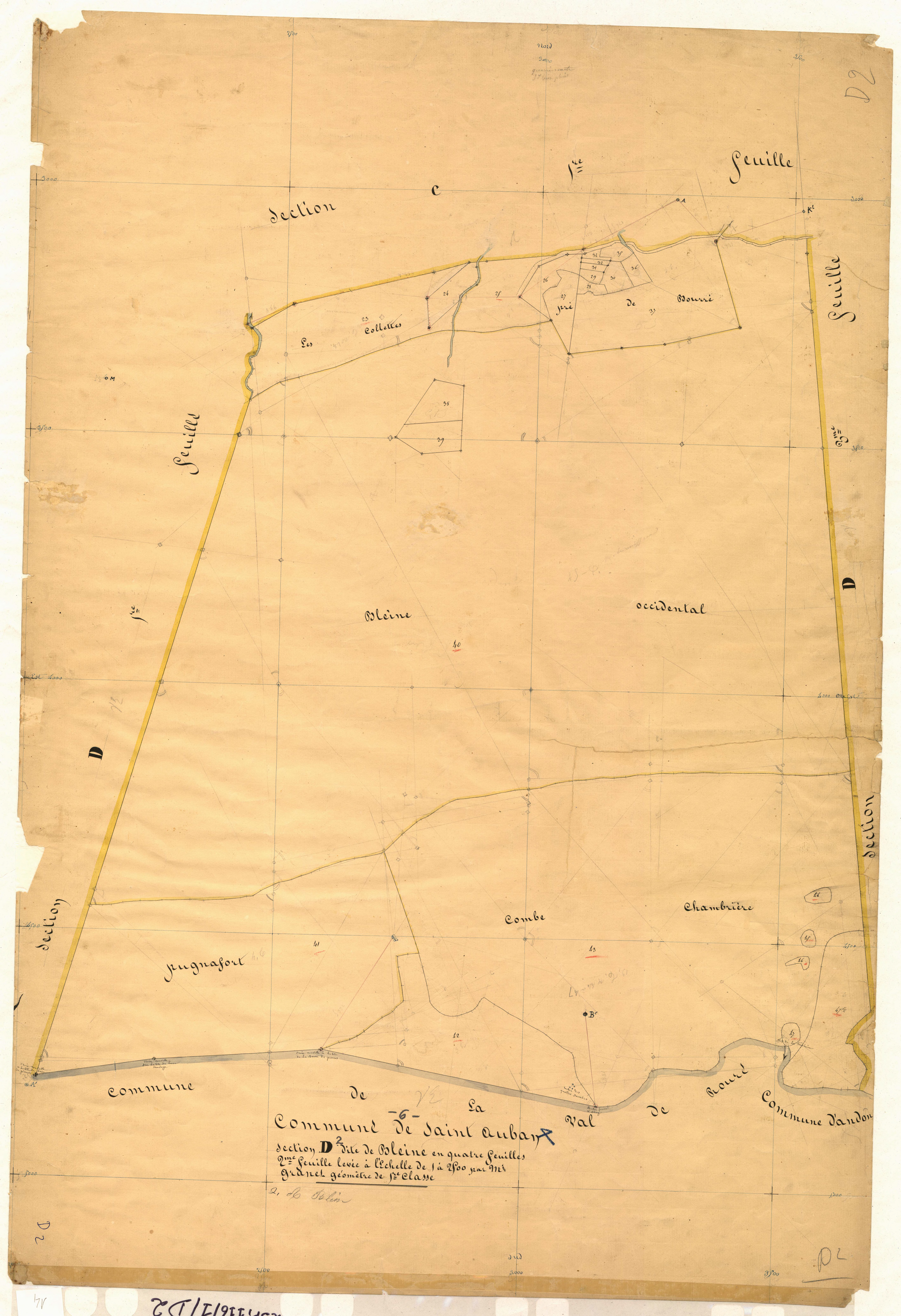Bleine. - Plan de section, D2