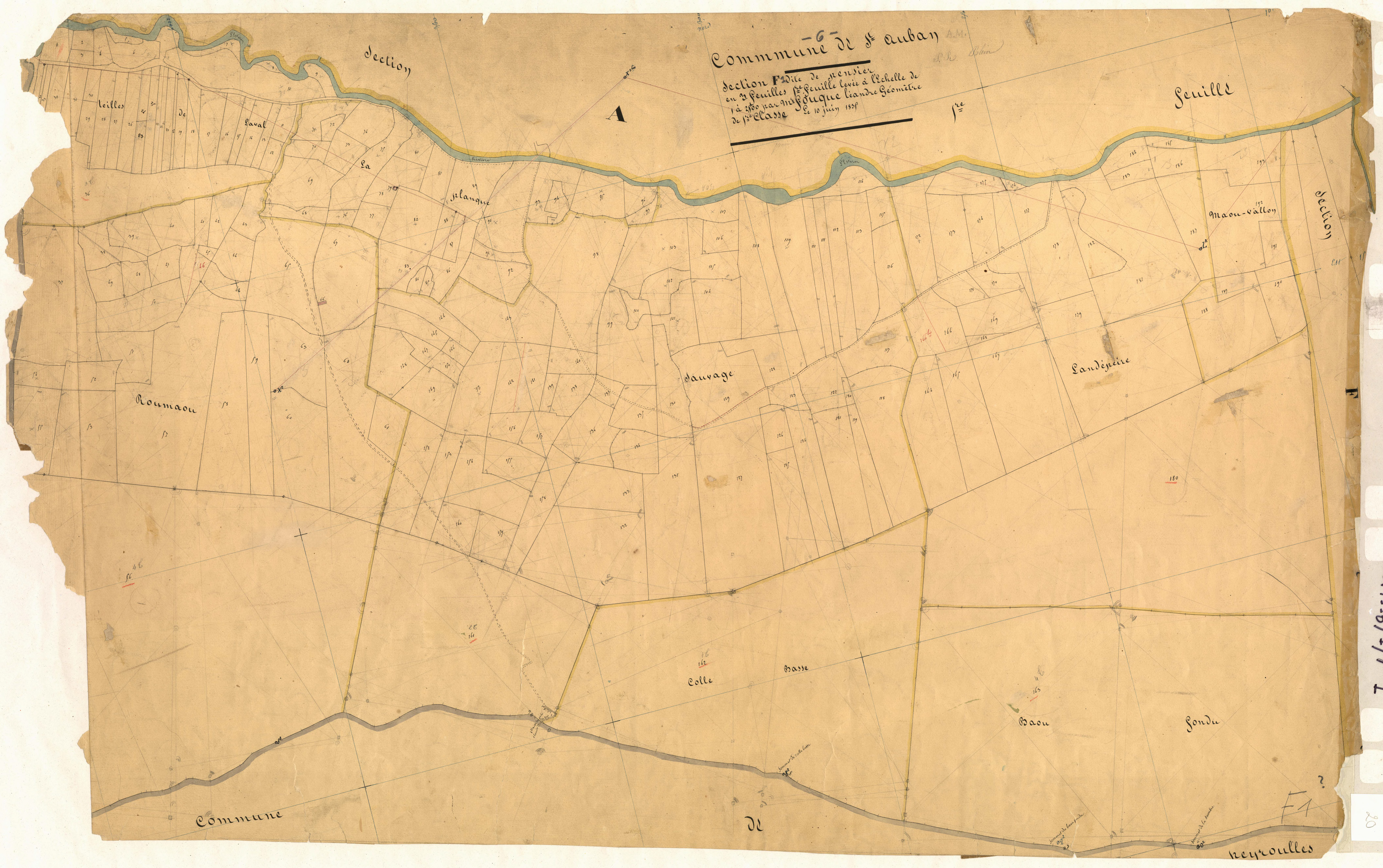 Pensier. - Plan de section, F1