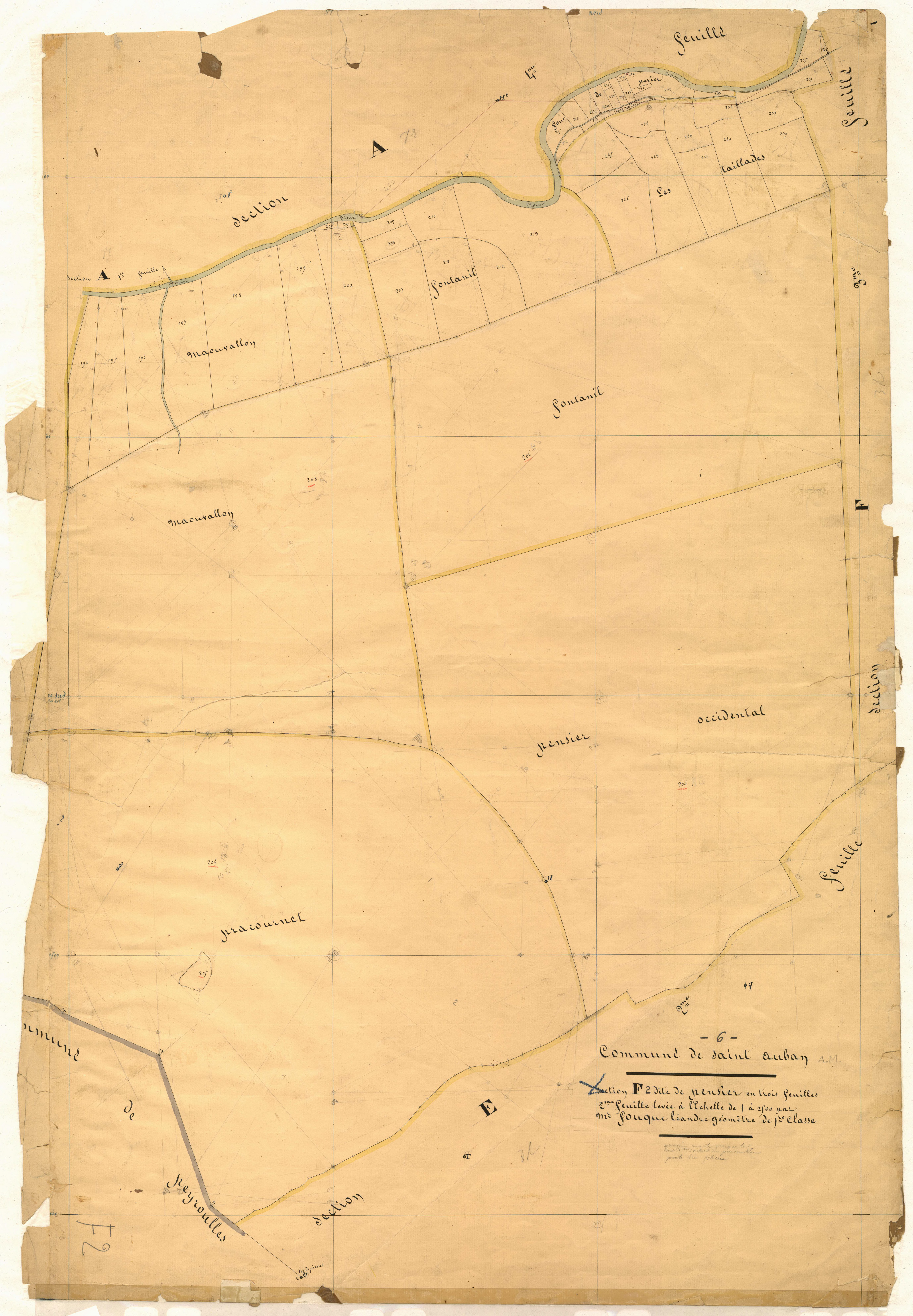 Pensier. - Plan de section, F2