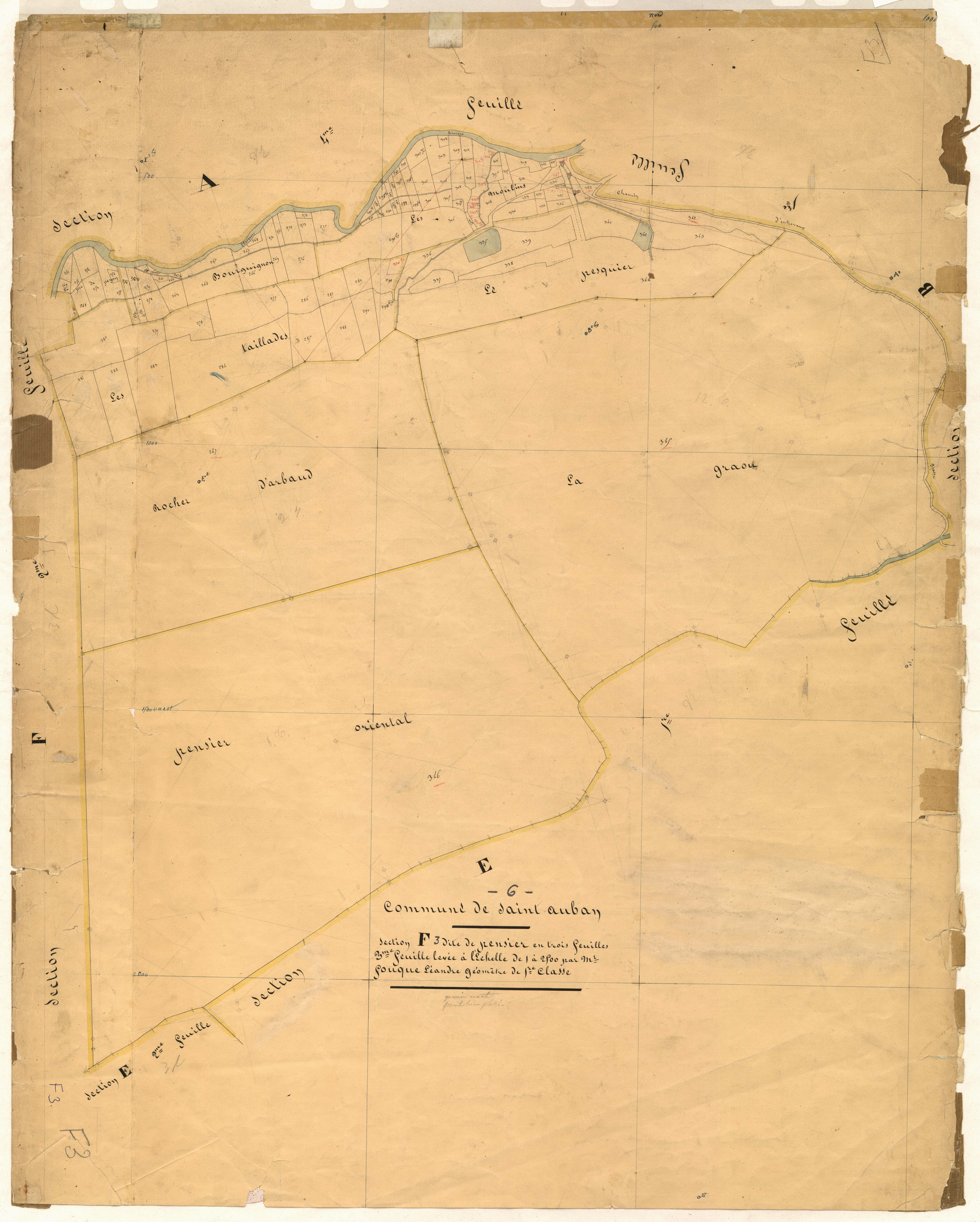 Pensier. - Plan de section, F3