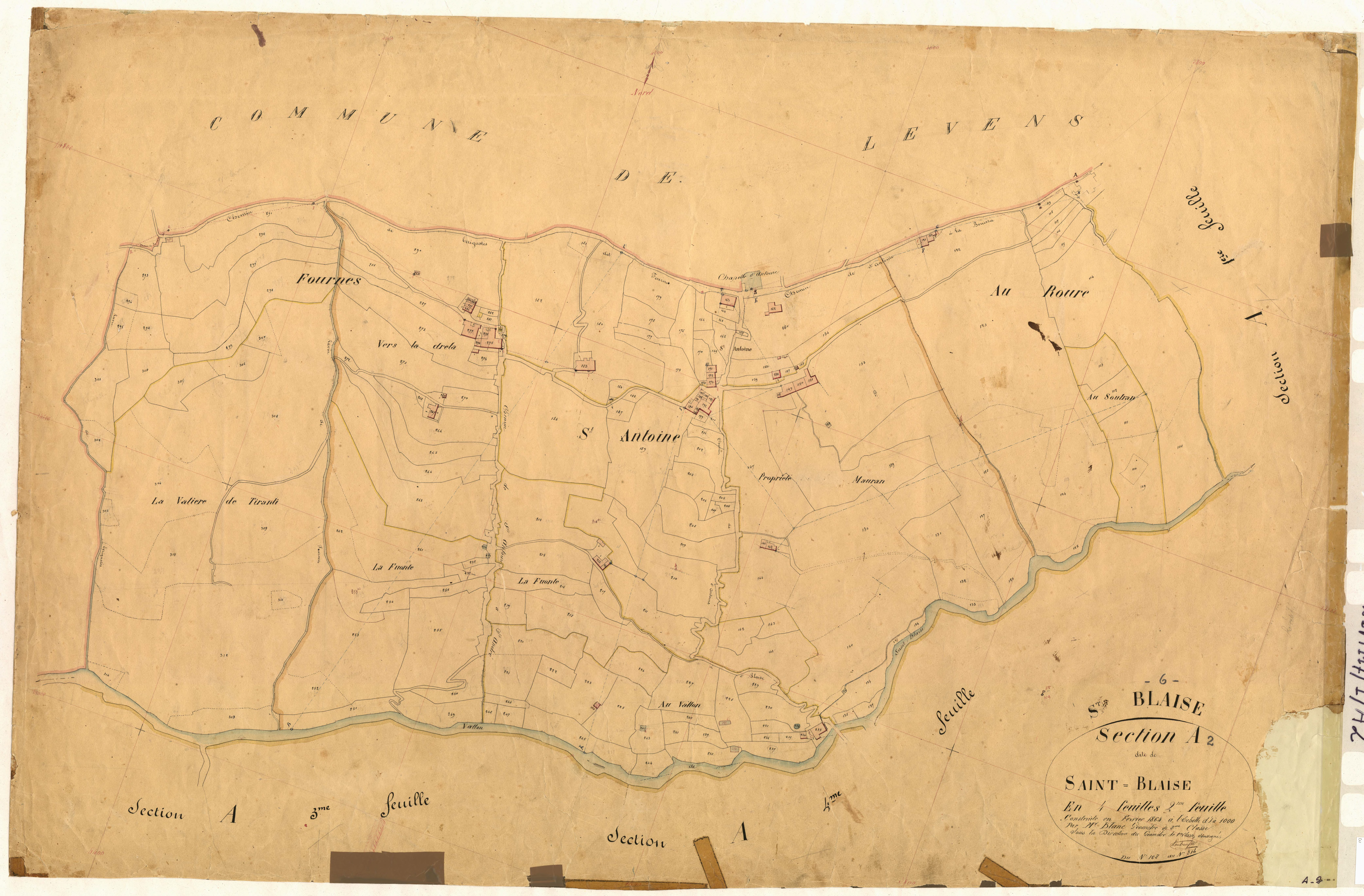 Saint-Blaise. - Plan de section, A2