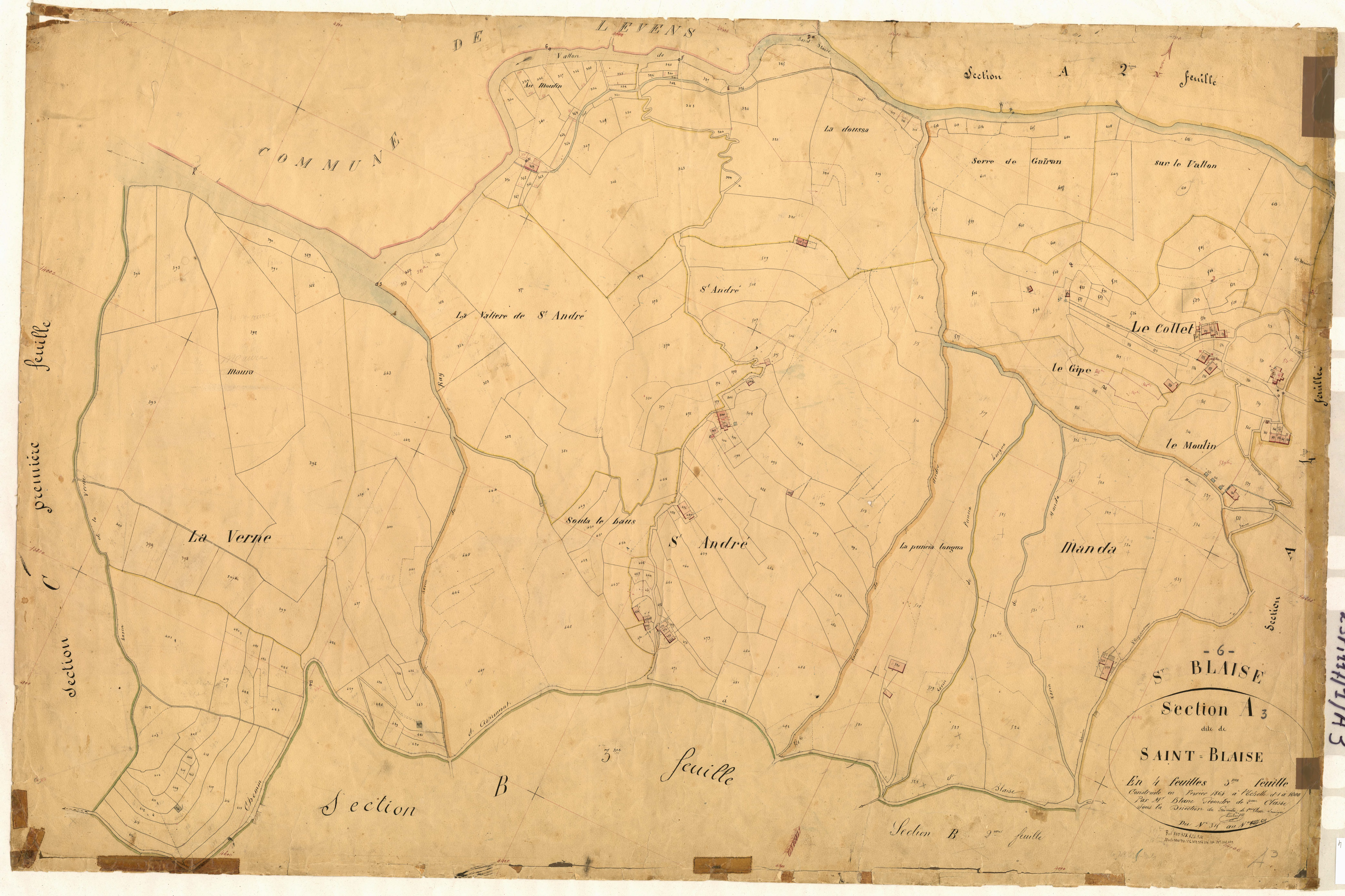 Saint-Blaise. - Plan de section, A3
