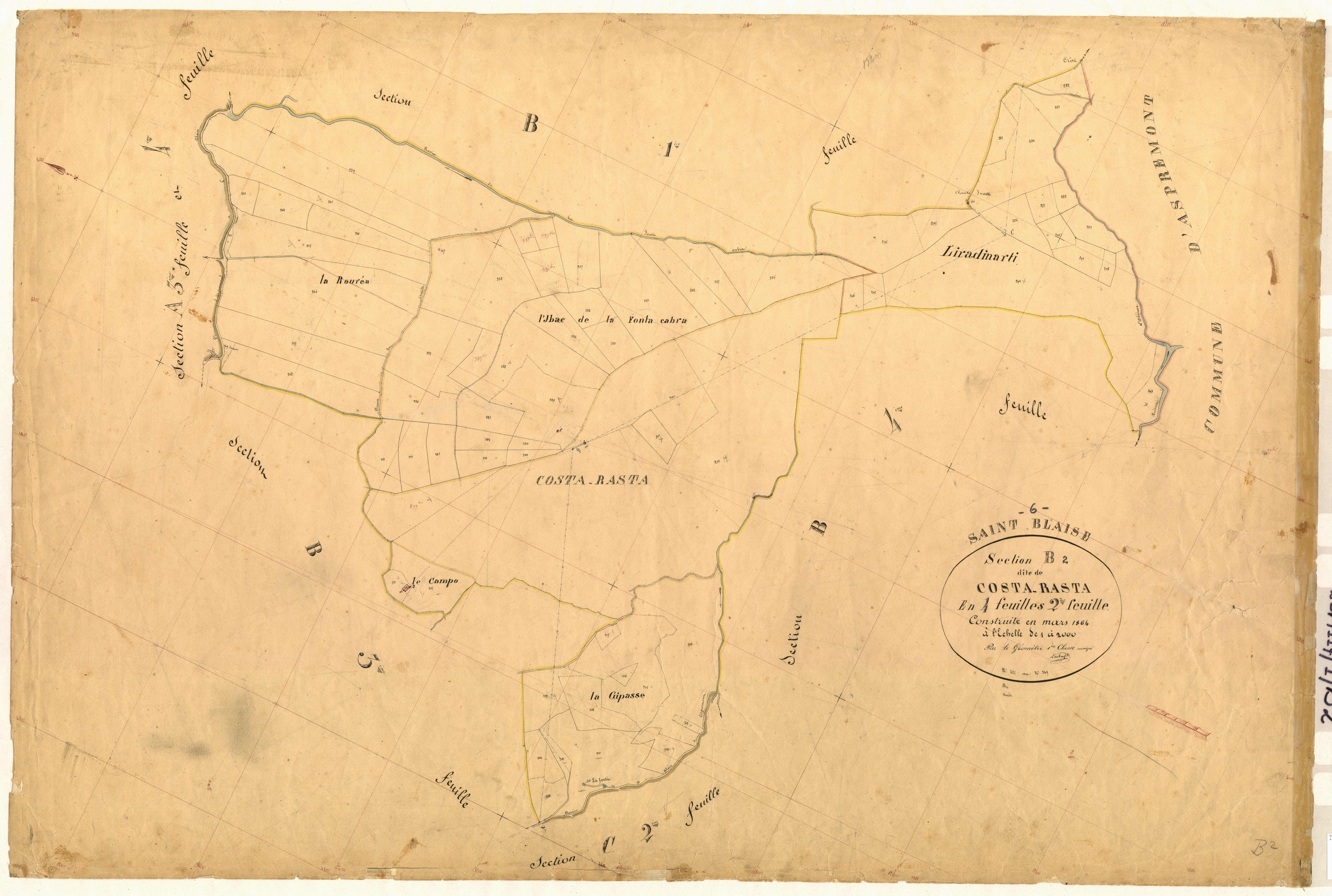 Costa-Rasta. - Plan de section, B2