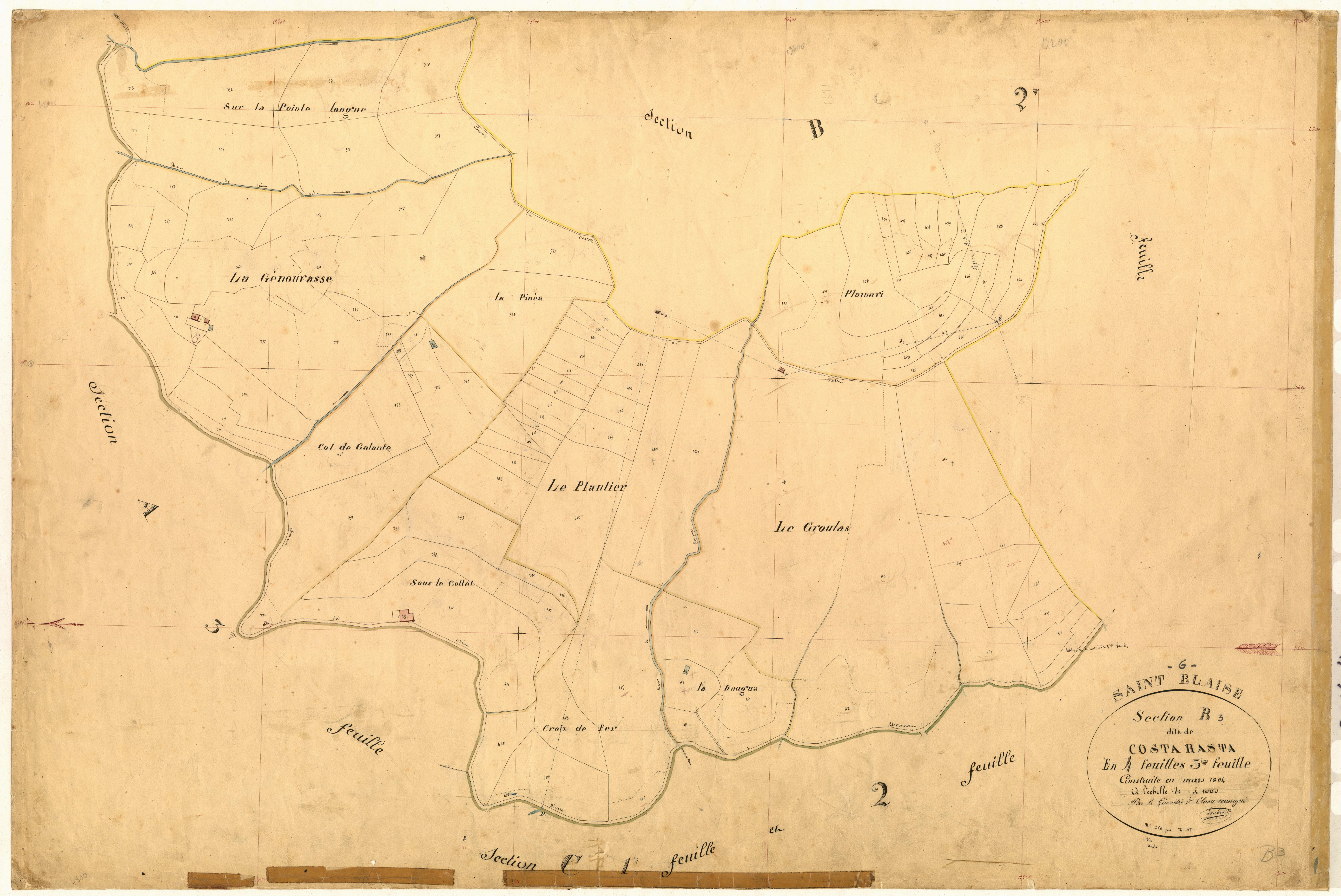 Costa-Rasta. - Plan de section, B3