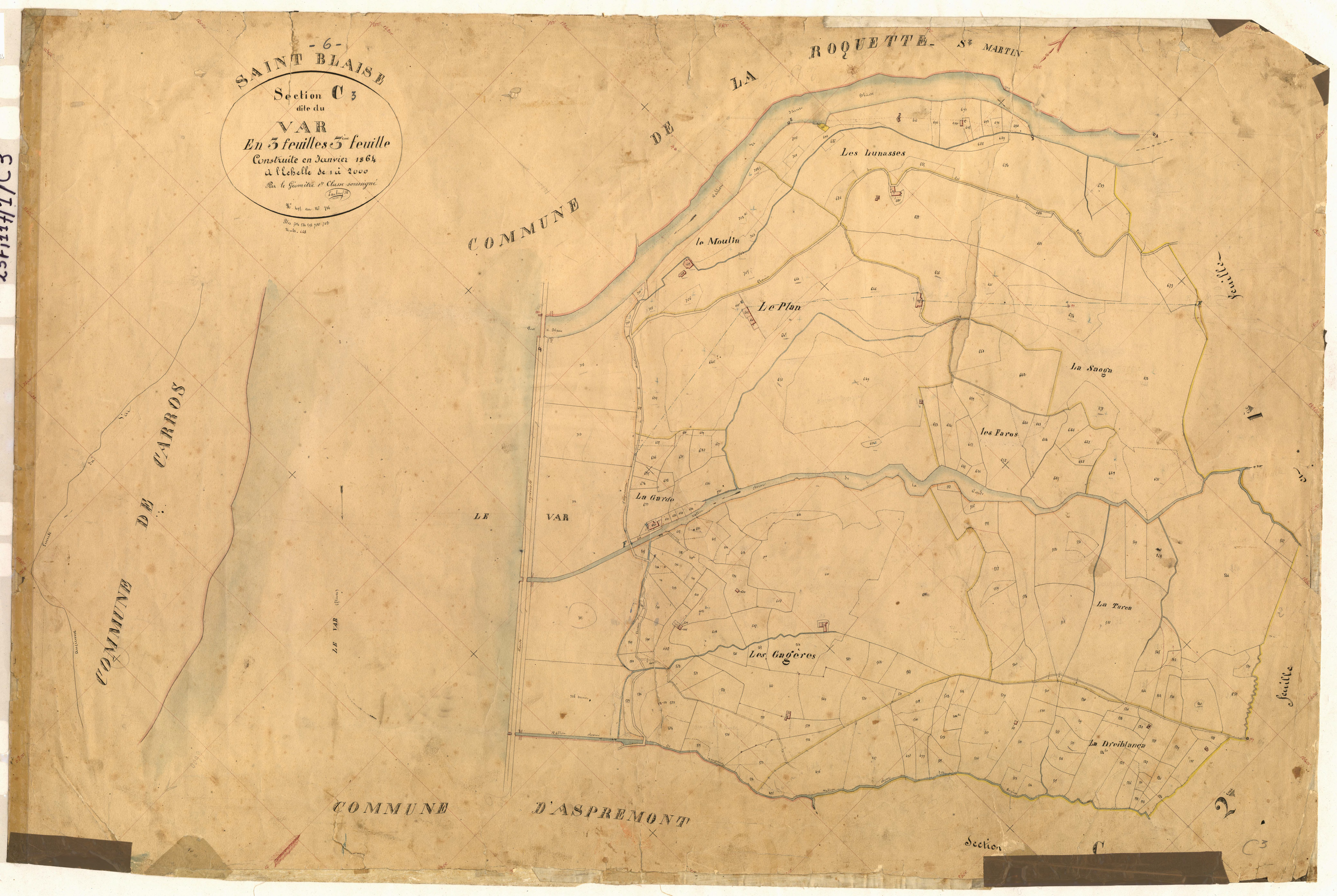 Le Var. - Plan de section, C3