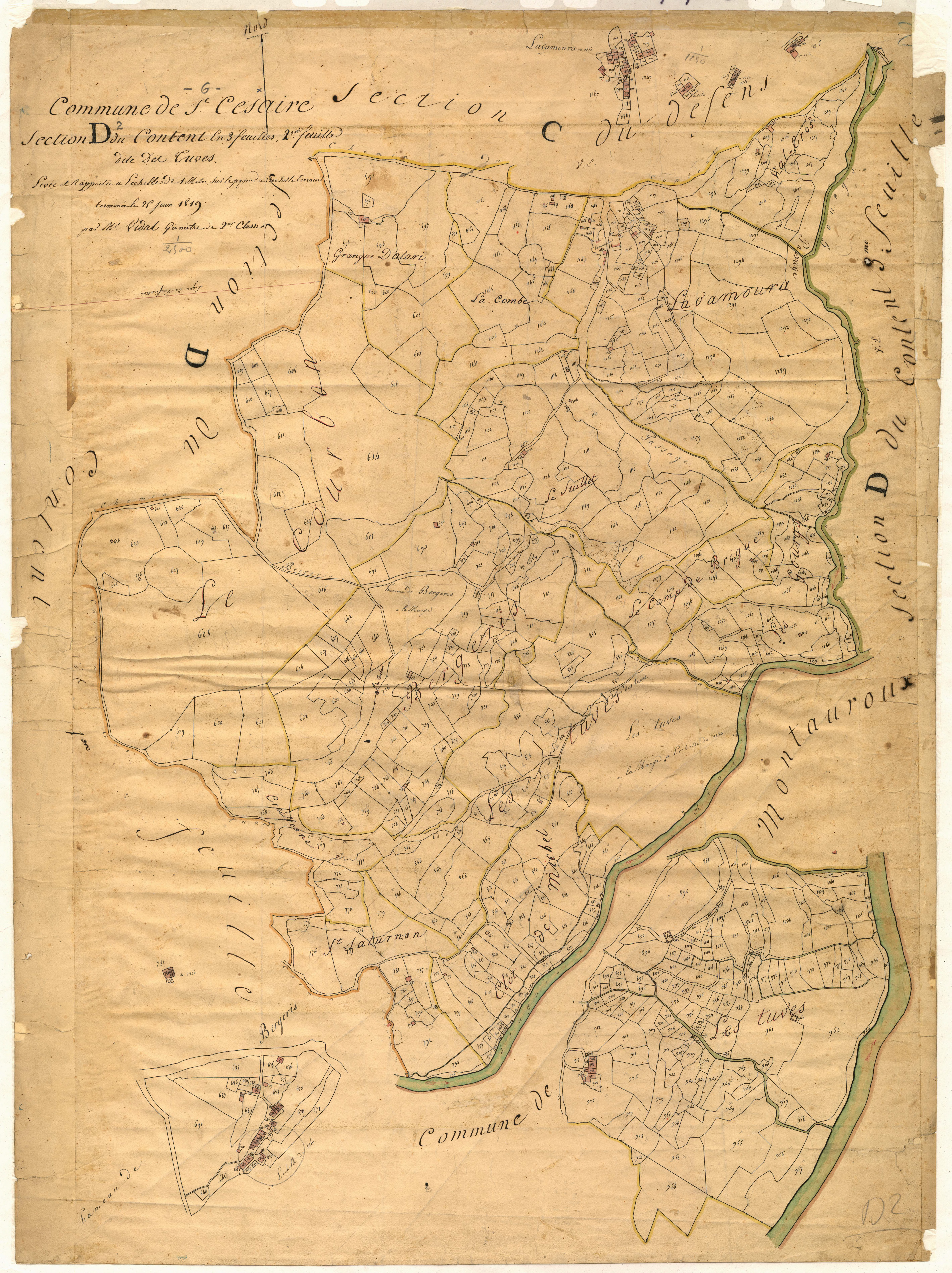 Les Tuves. - Plan de section, D2