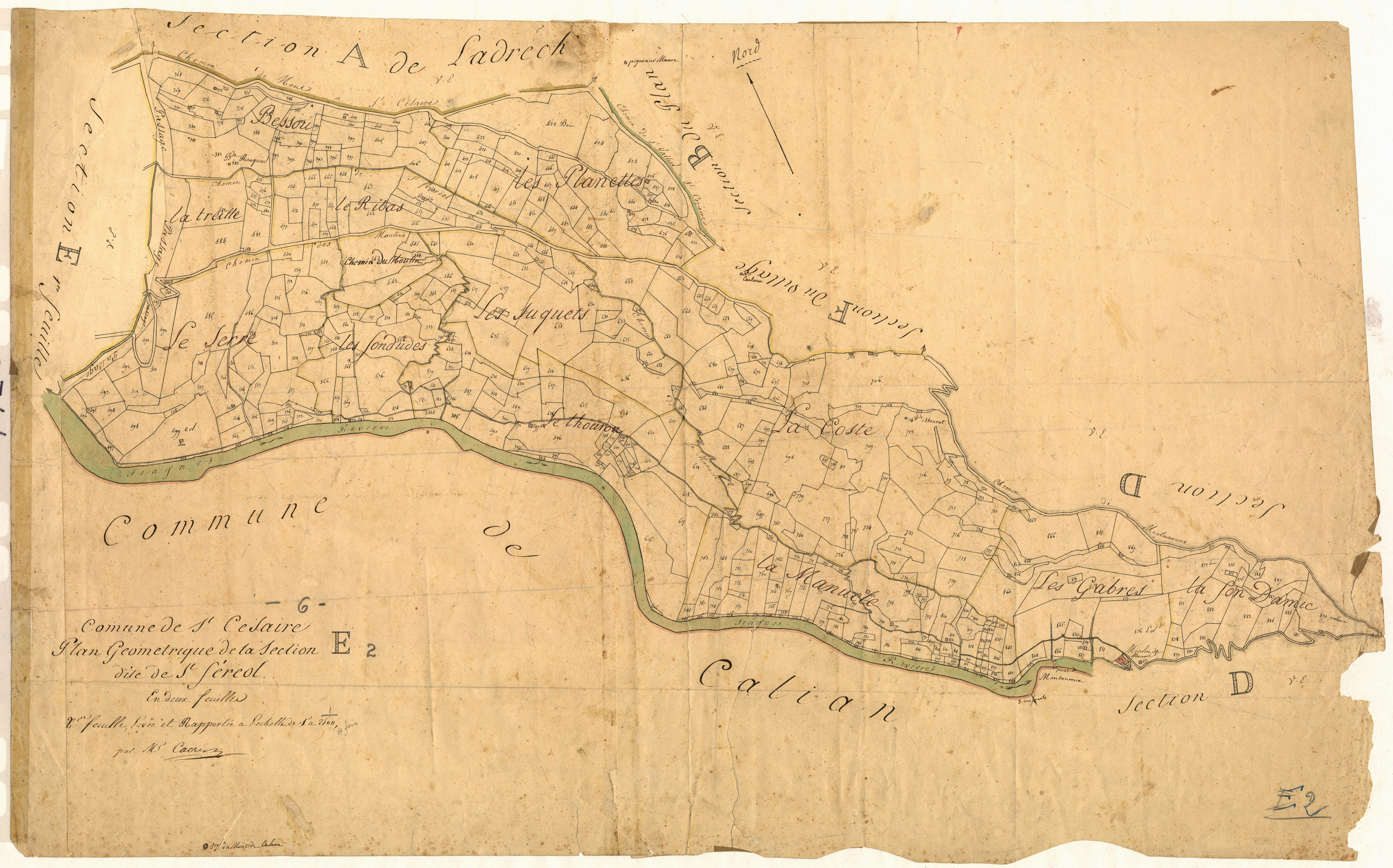 Saint Féreol. - Plan de section, E2