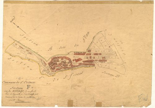 Le Village. - Plan de section, F