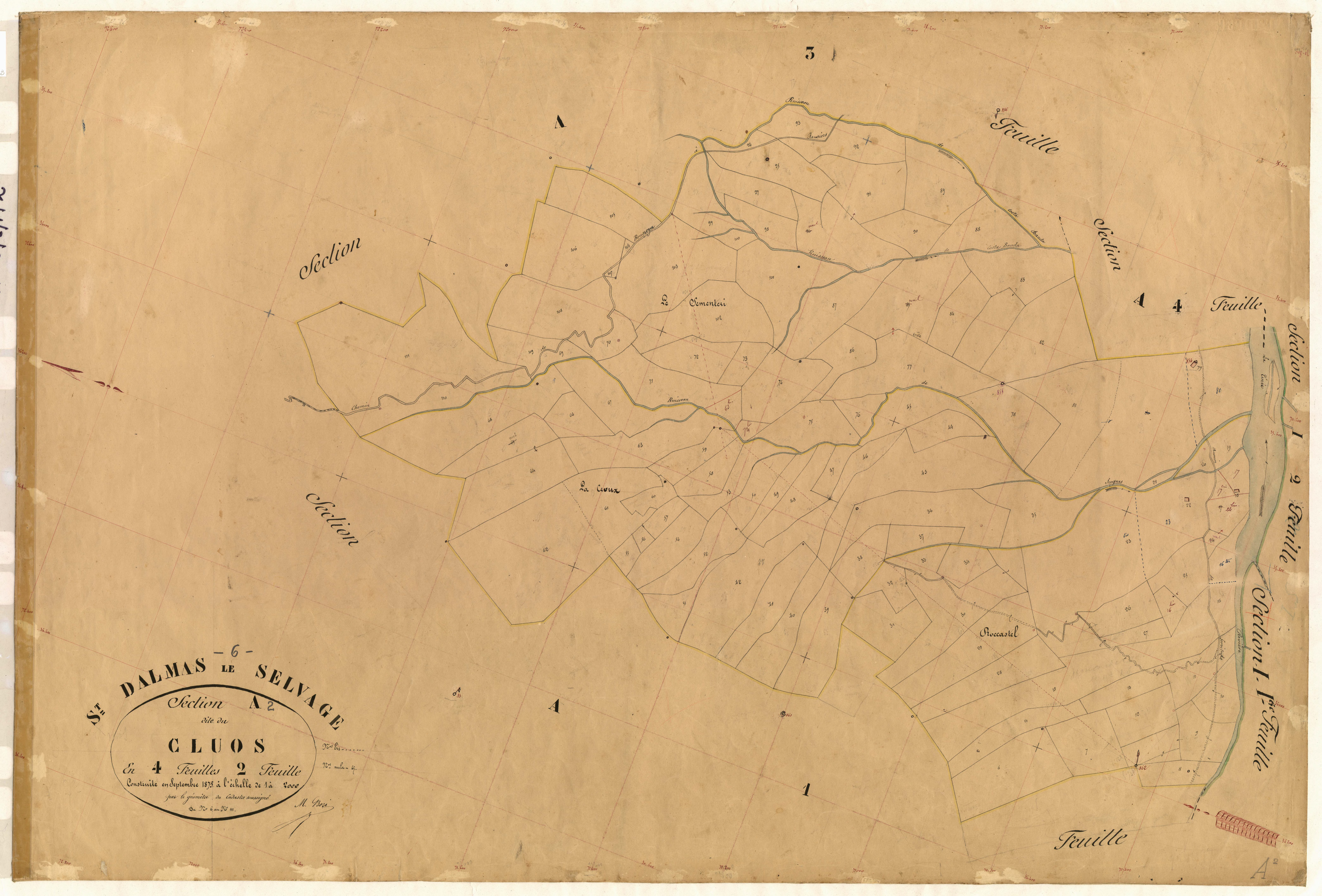 Le Cluos. - Plan de section, A2