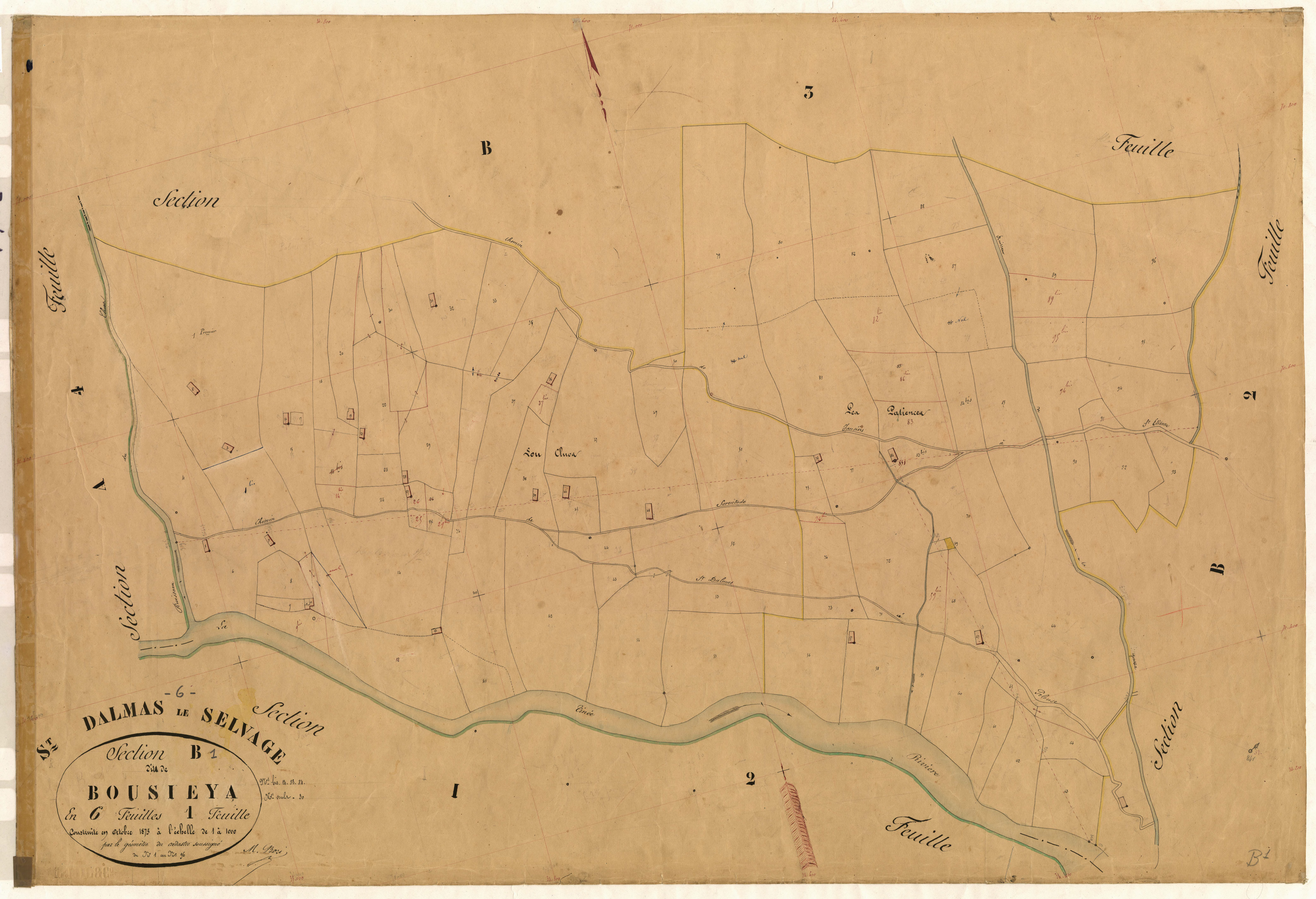 Bousieya. - Plan de section, B1