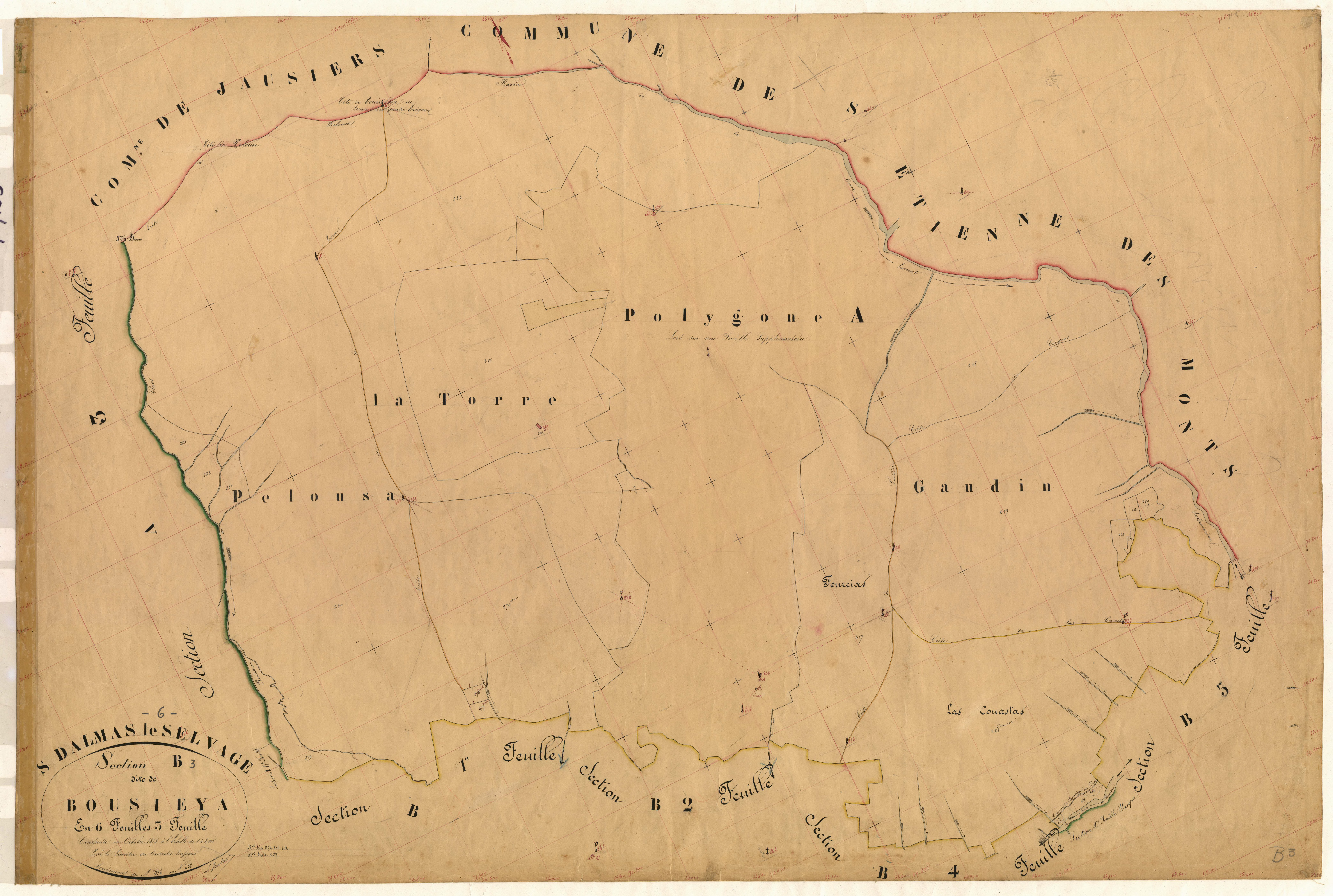 Bousieya. - Plan de section, B3