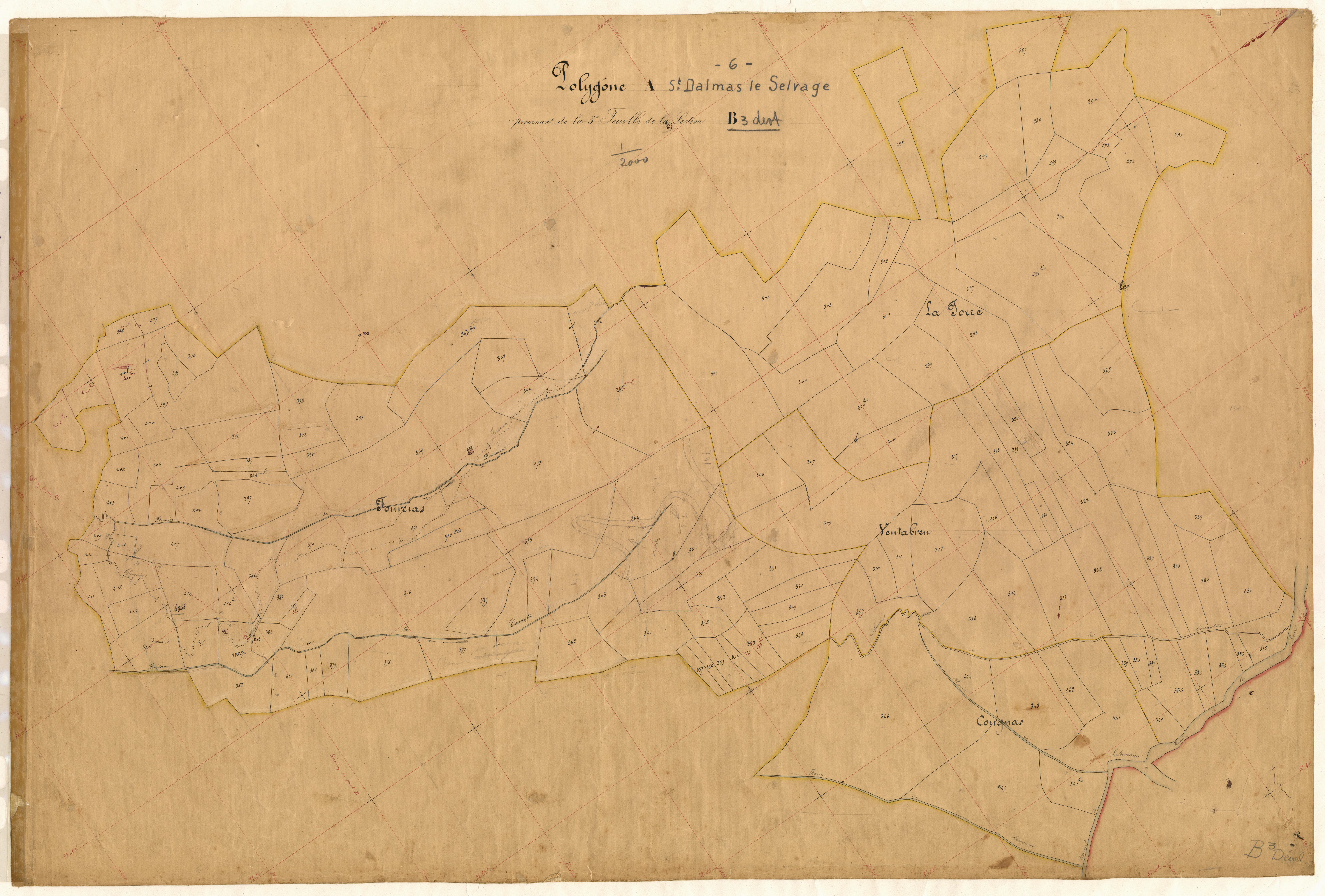 Bousieya (développement). - Plan de section, B3(d)