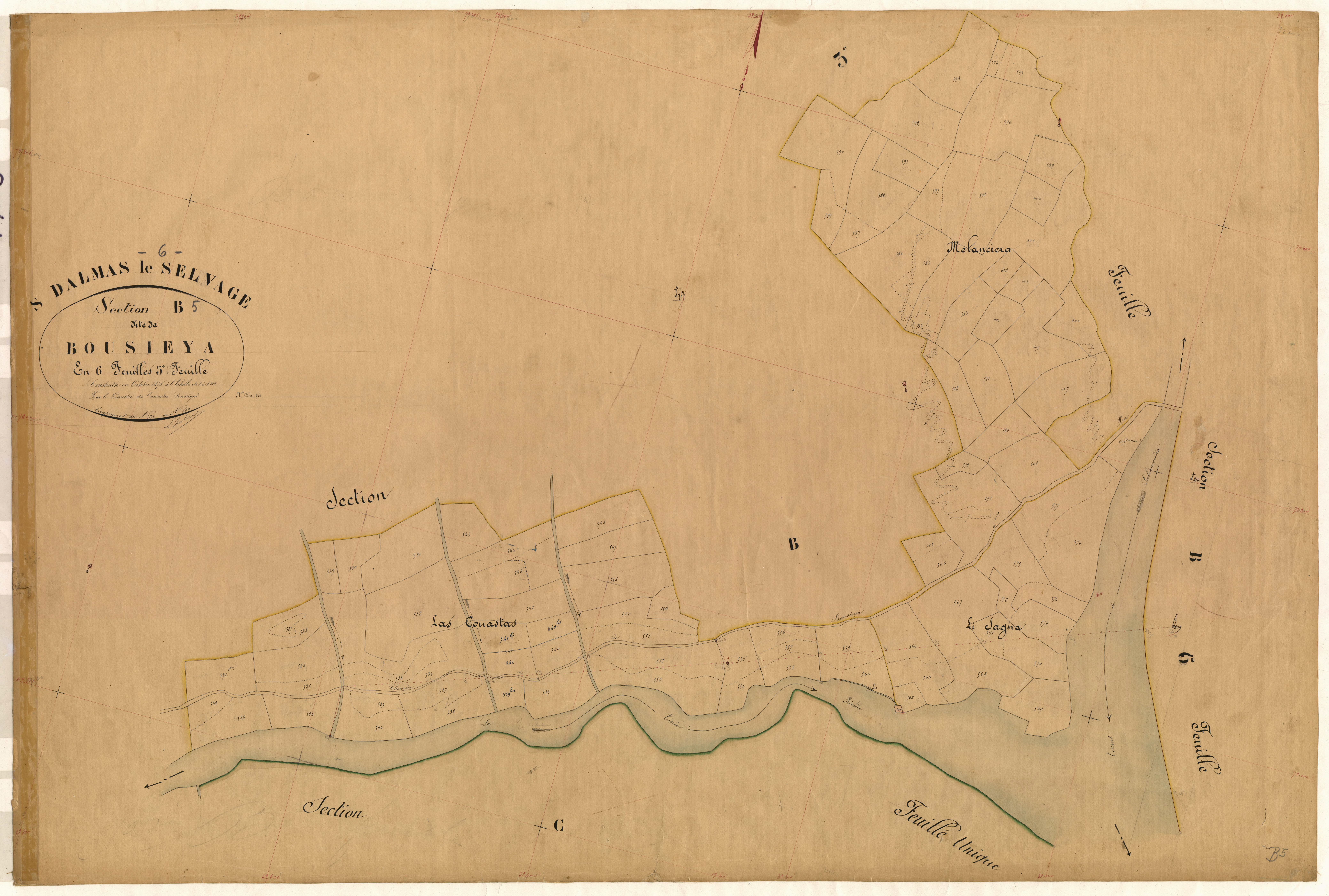 Bousieya. - Plan de section, B5