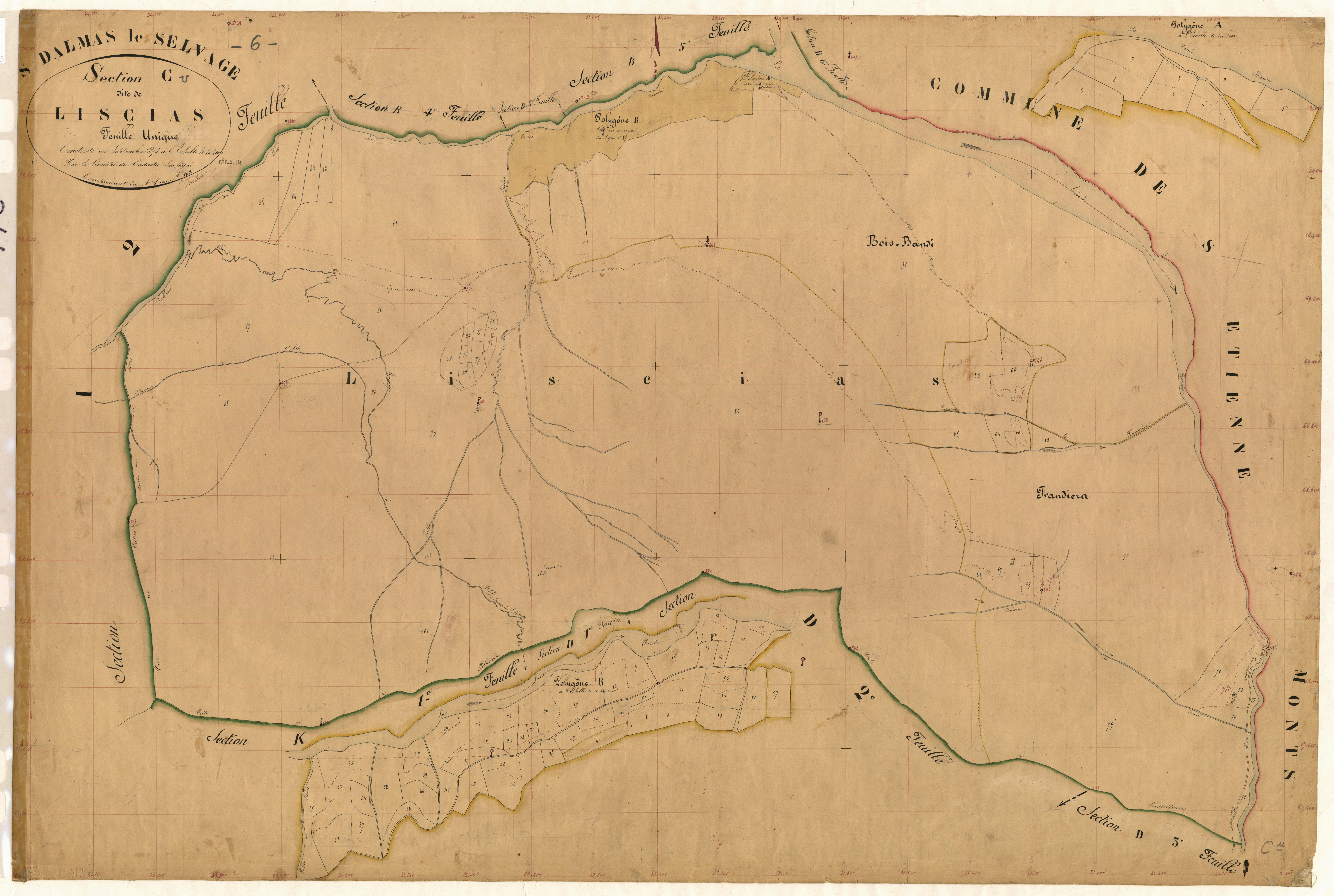 Liscias. - Plan de section, C