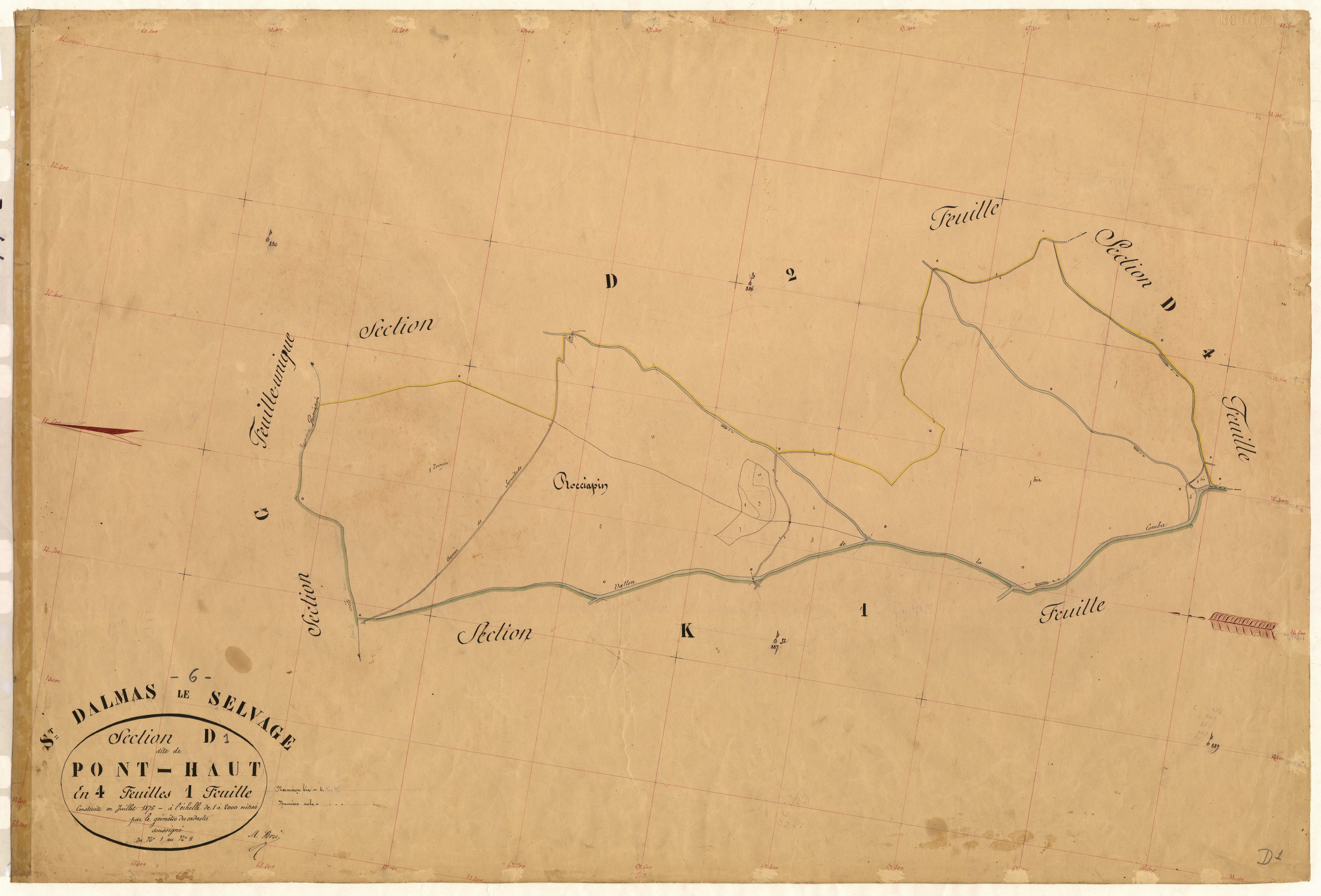 Pont-Haut. - Plan de section, D1