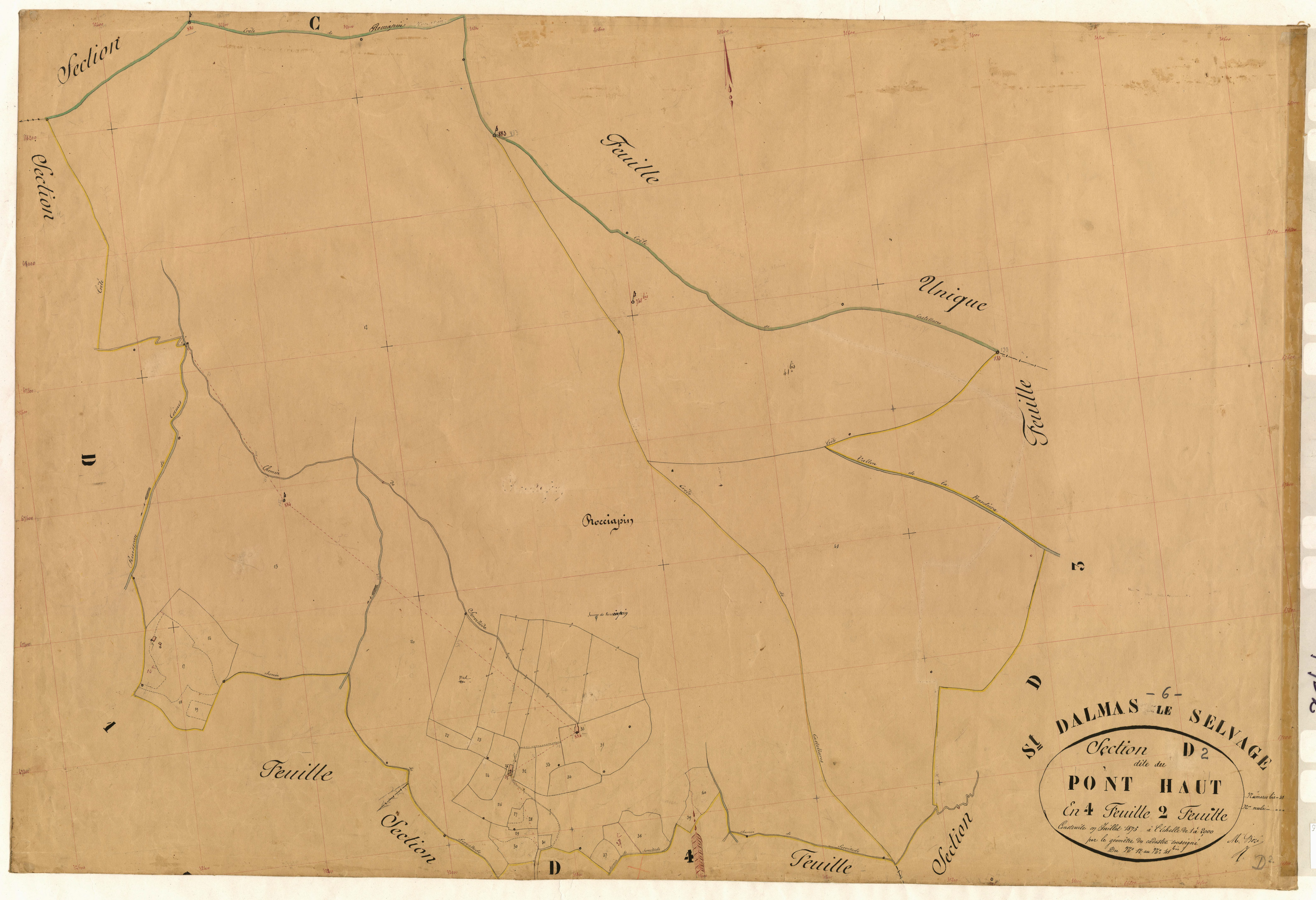 Pont-Haut. - Plan de section, D2