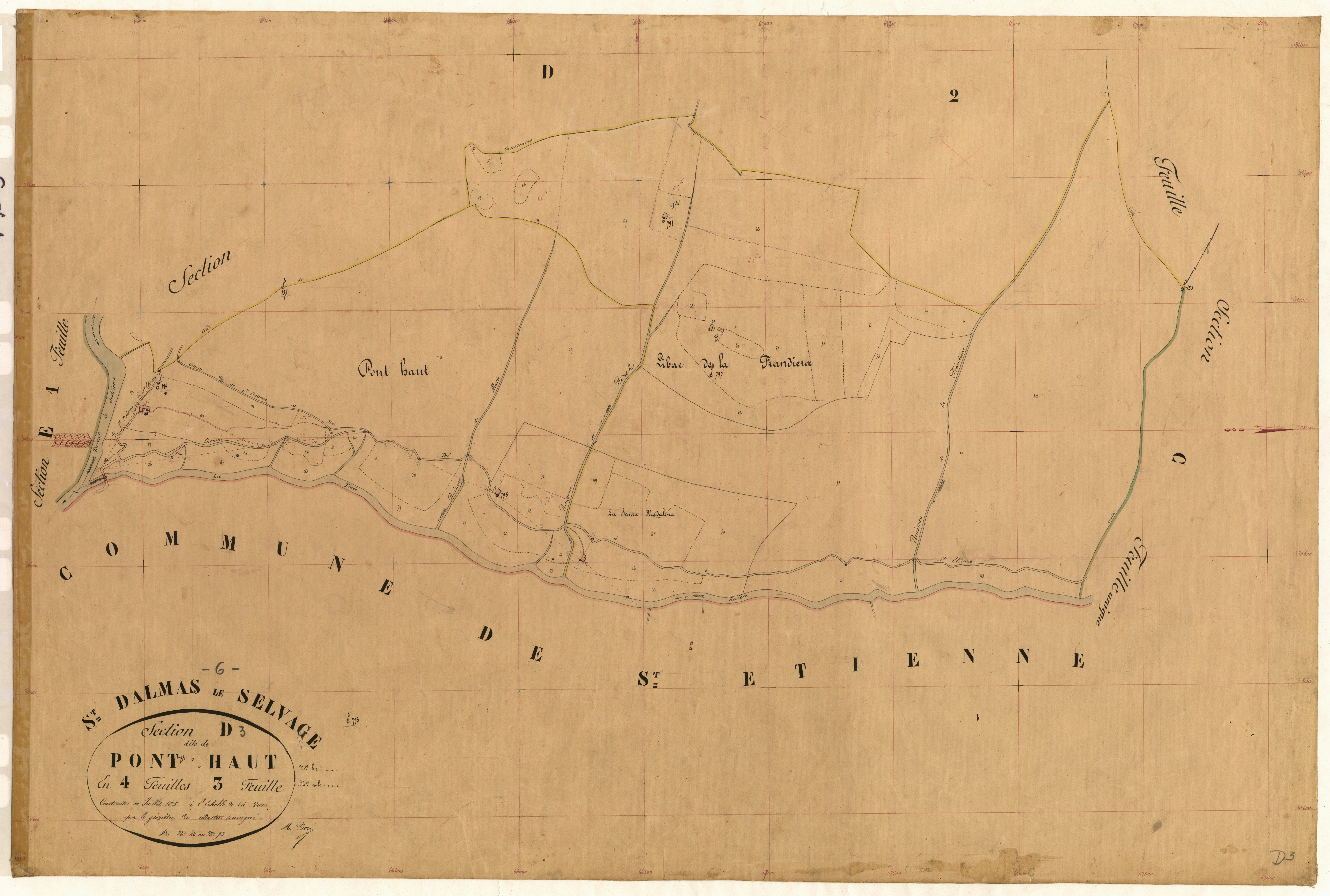 Pont-Haut. - Plan de section, D3