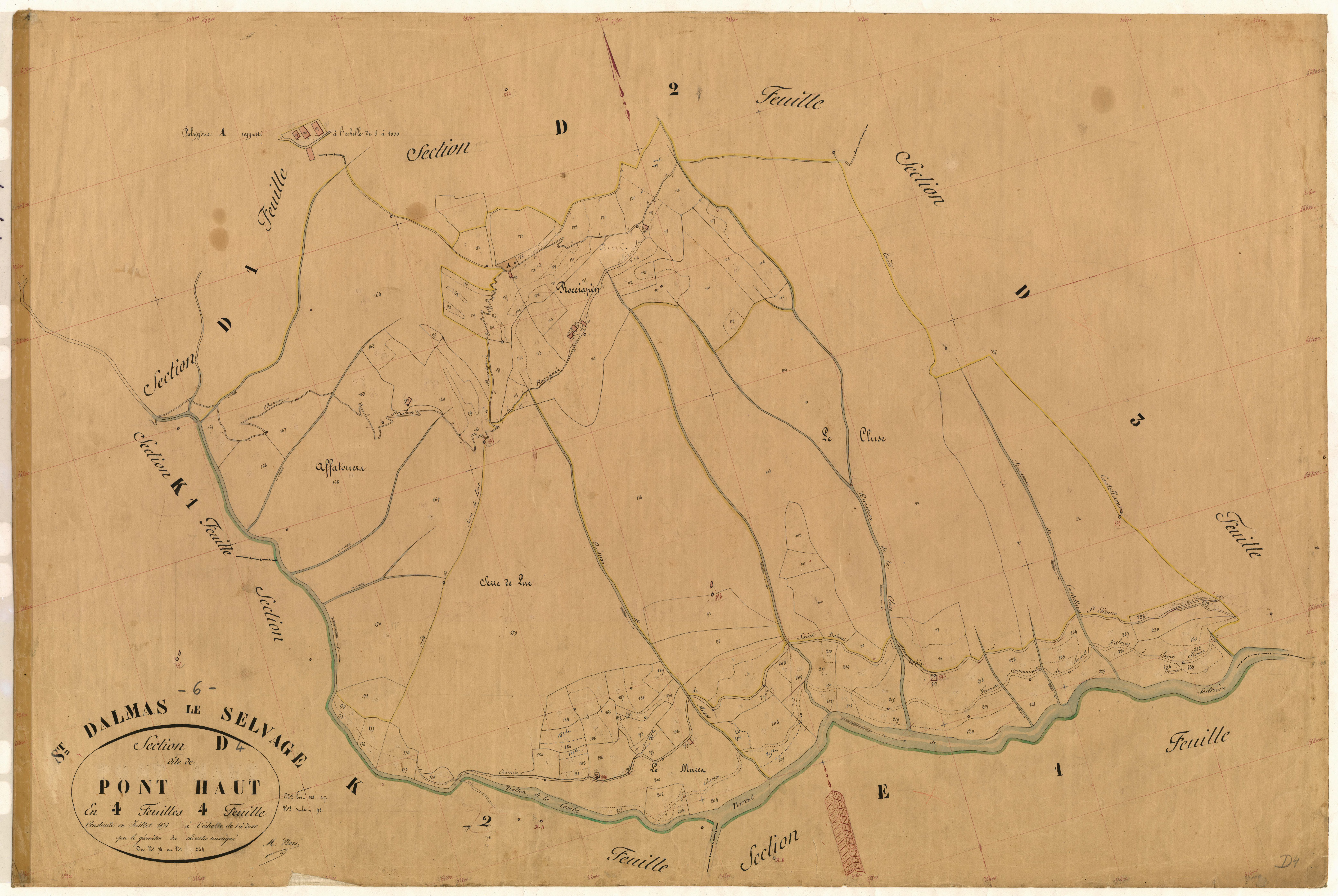 Pont-Haut. - Plan de section, D4