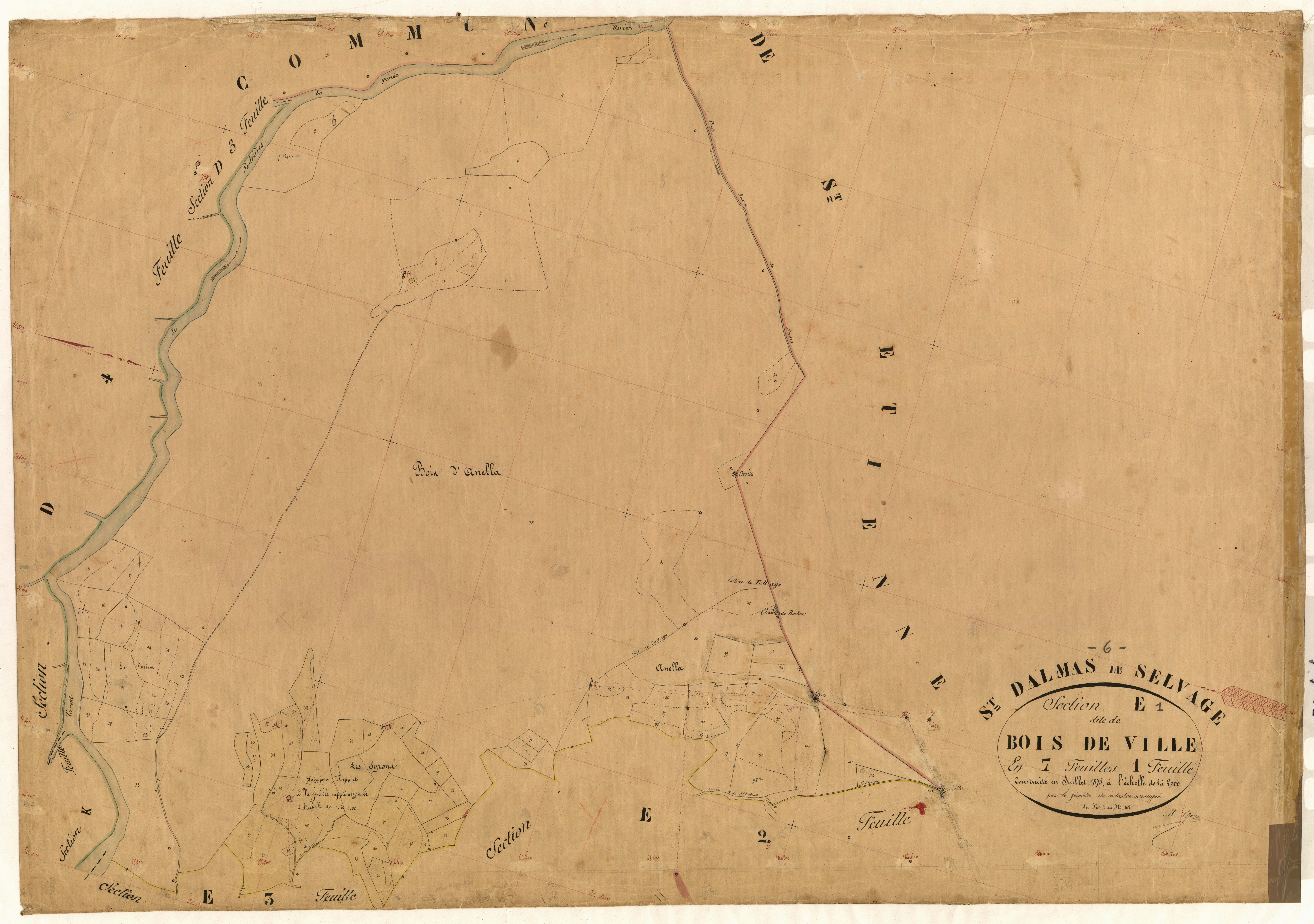 Bois de Ville. - Plan de section, E1