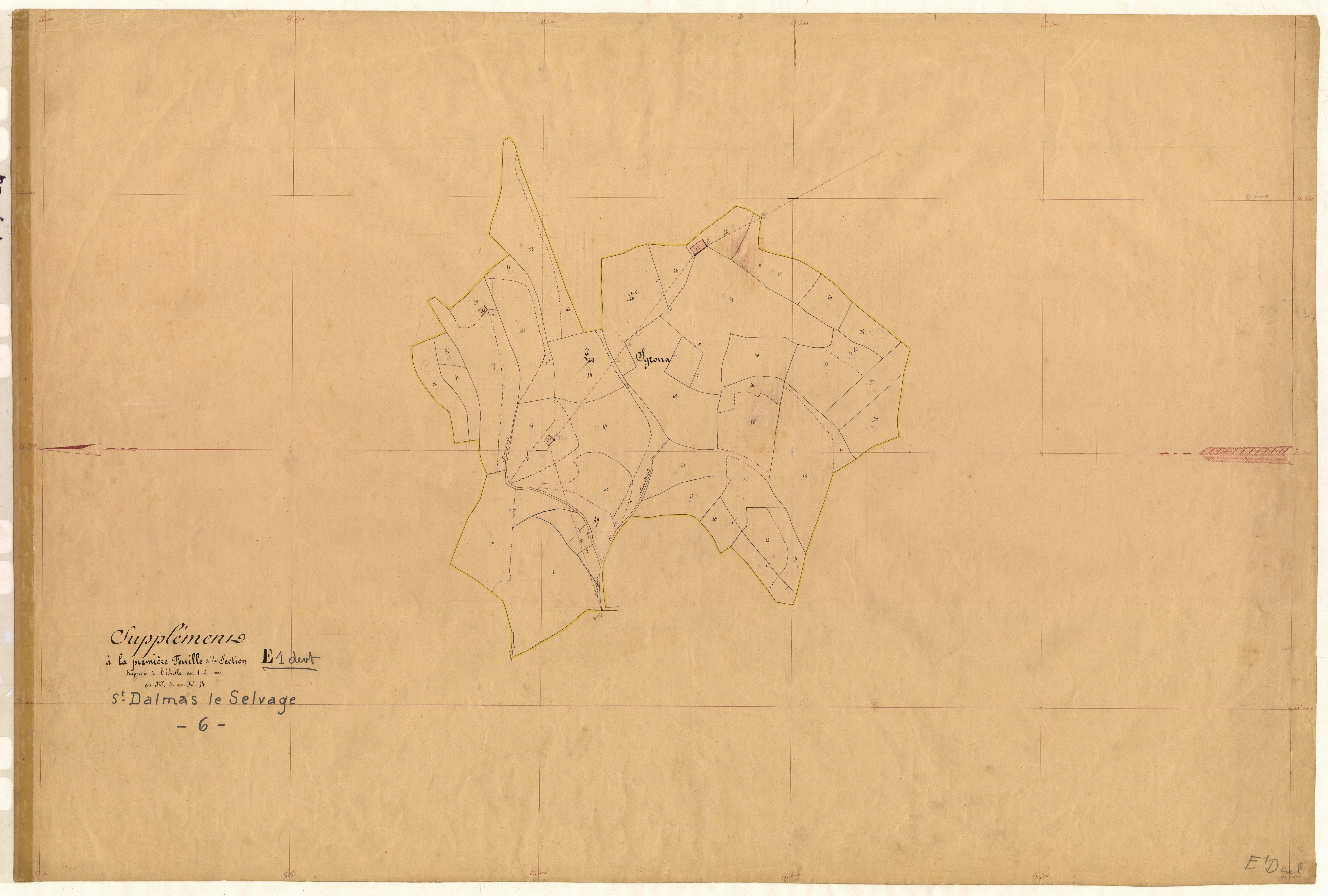 Bois de Ville (développement). - Plan de section, E1(d)