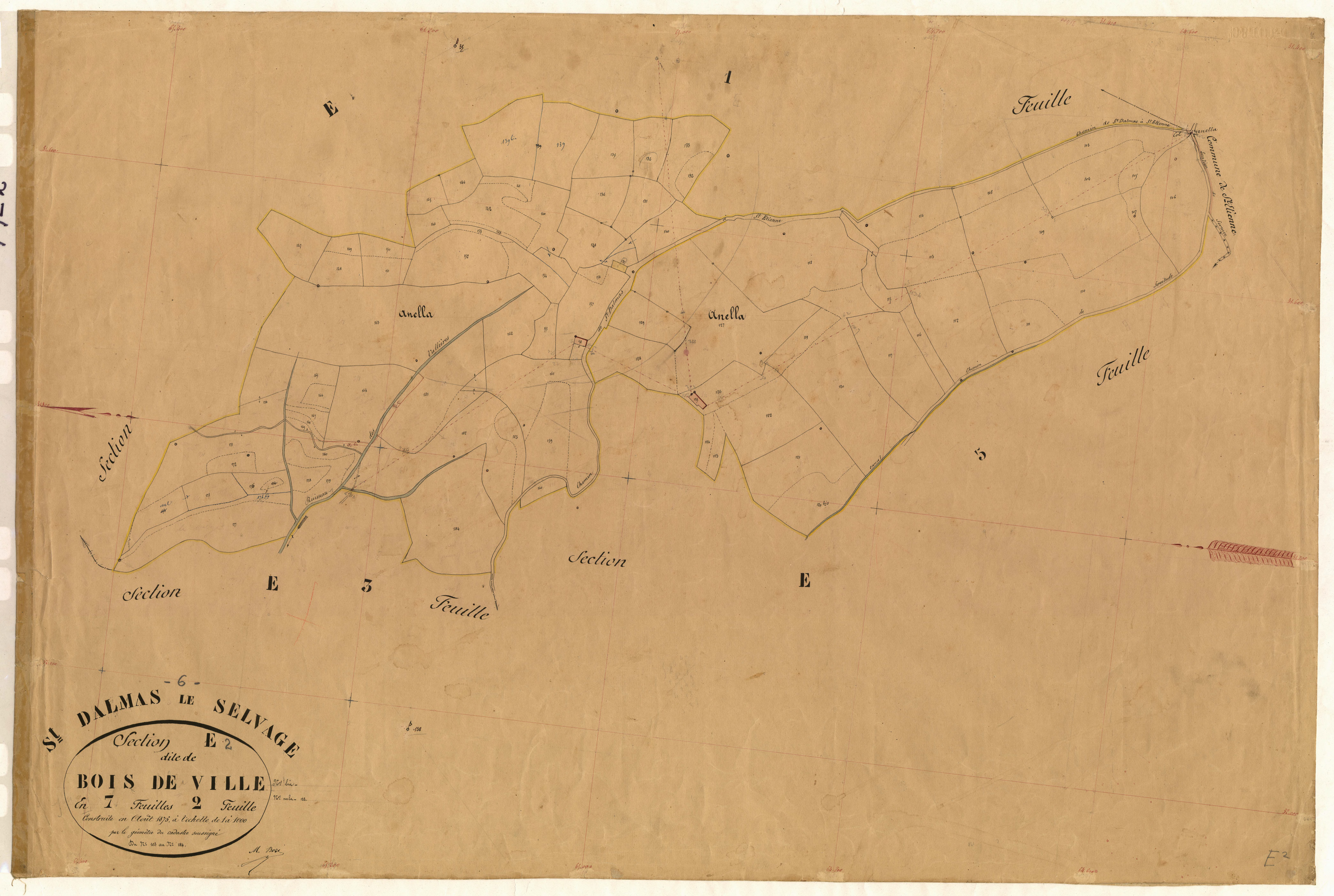 Bois de Ville. - Plan de section, E2