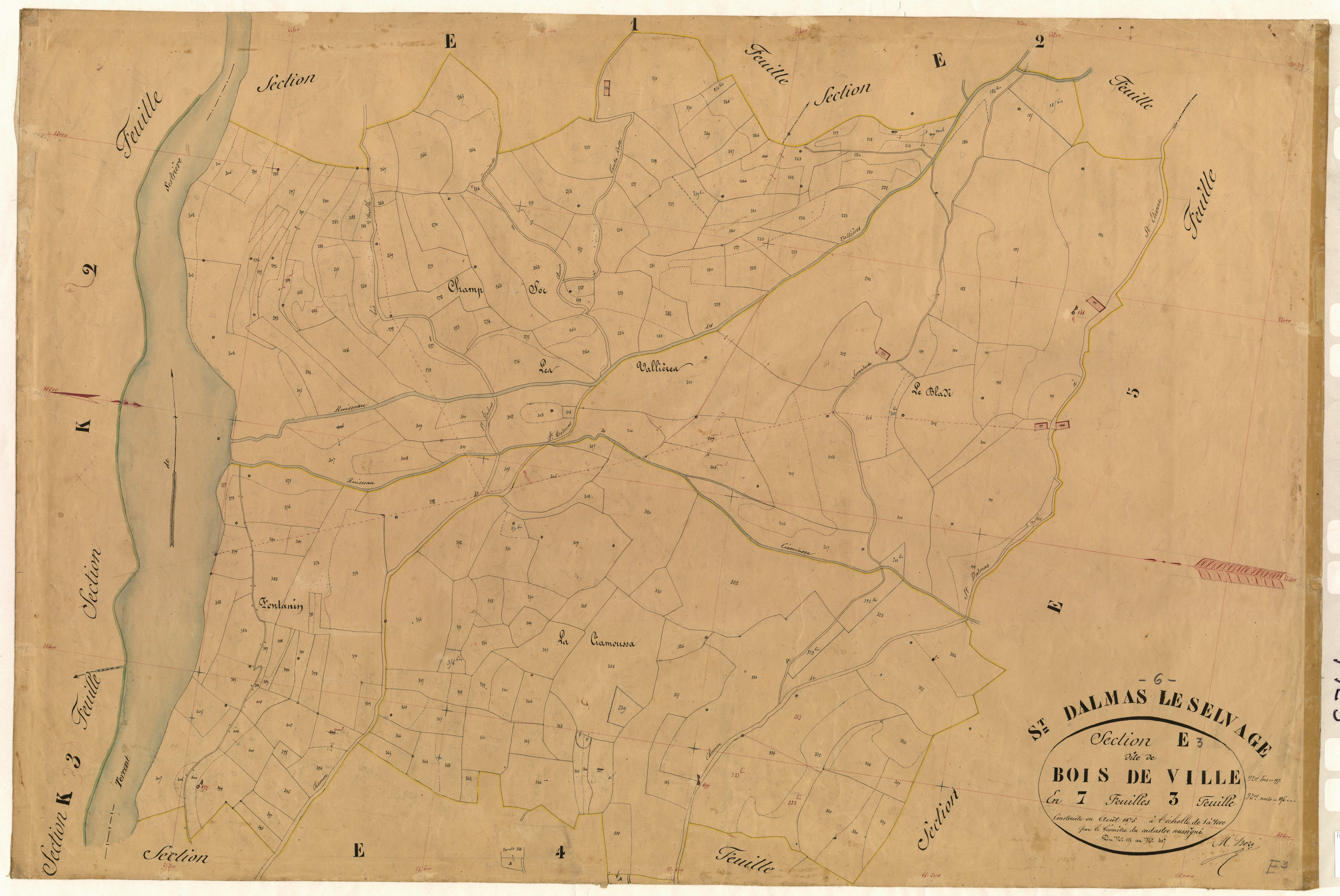 Bois de Ville. - Plan de section, E3