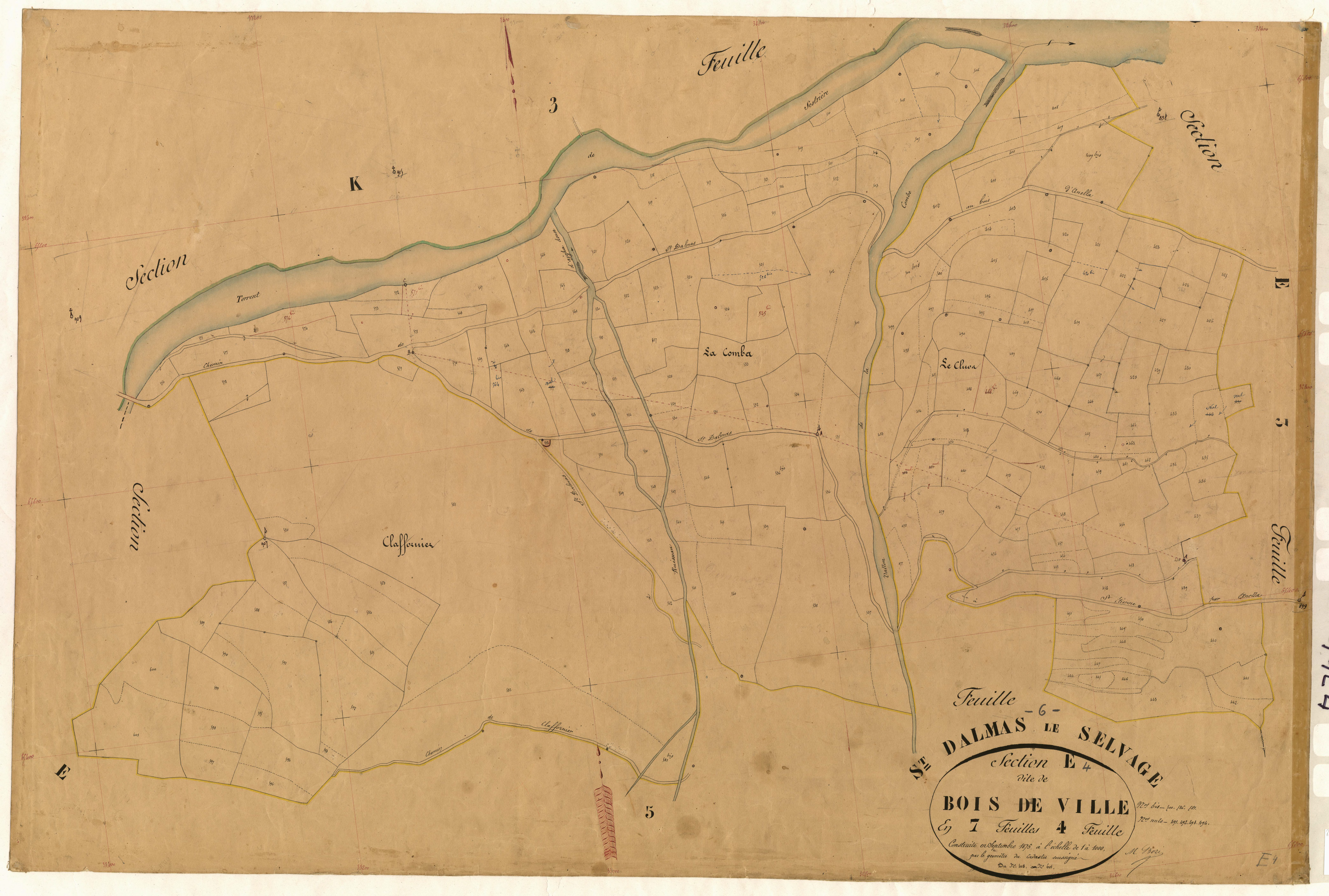 Bois de Ville. - Plan de section, E4