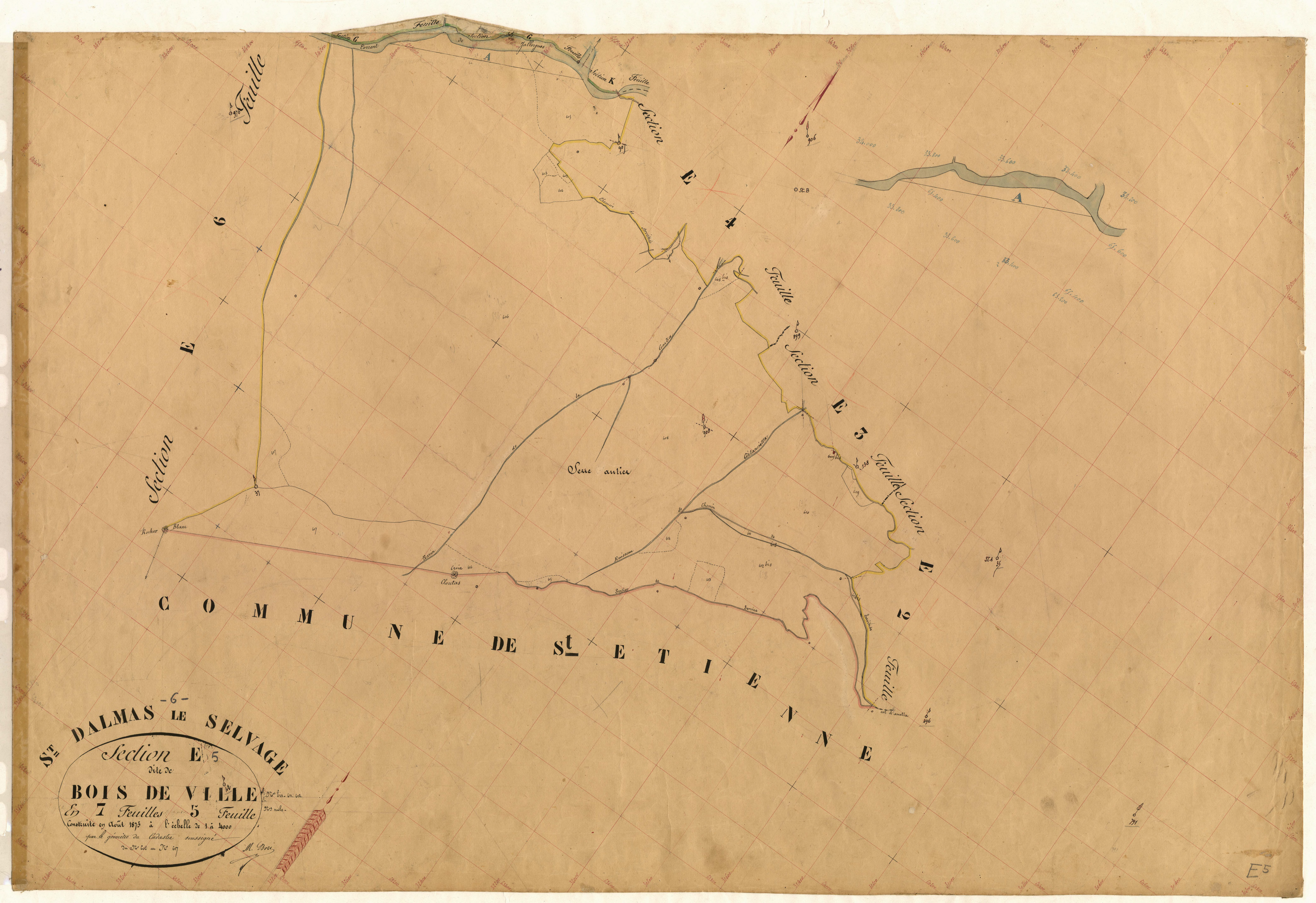 Bois de Ville. - Plan de section, E5