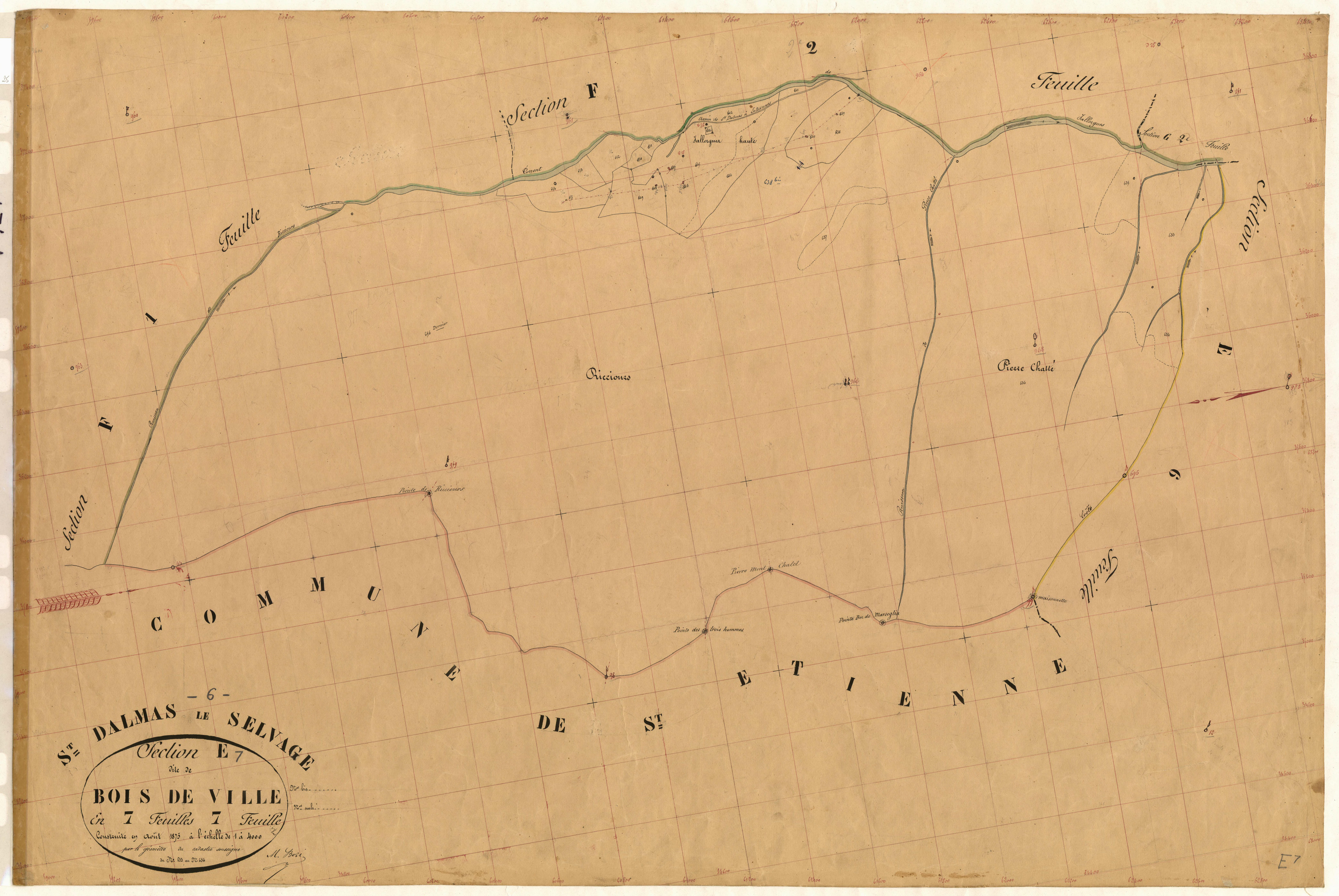 Bois de Ville. - Plan de section, E7