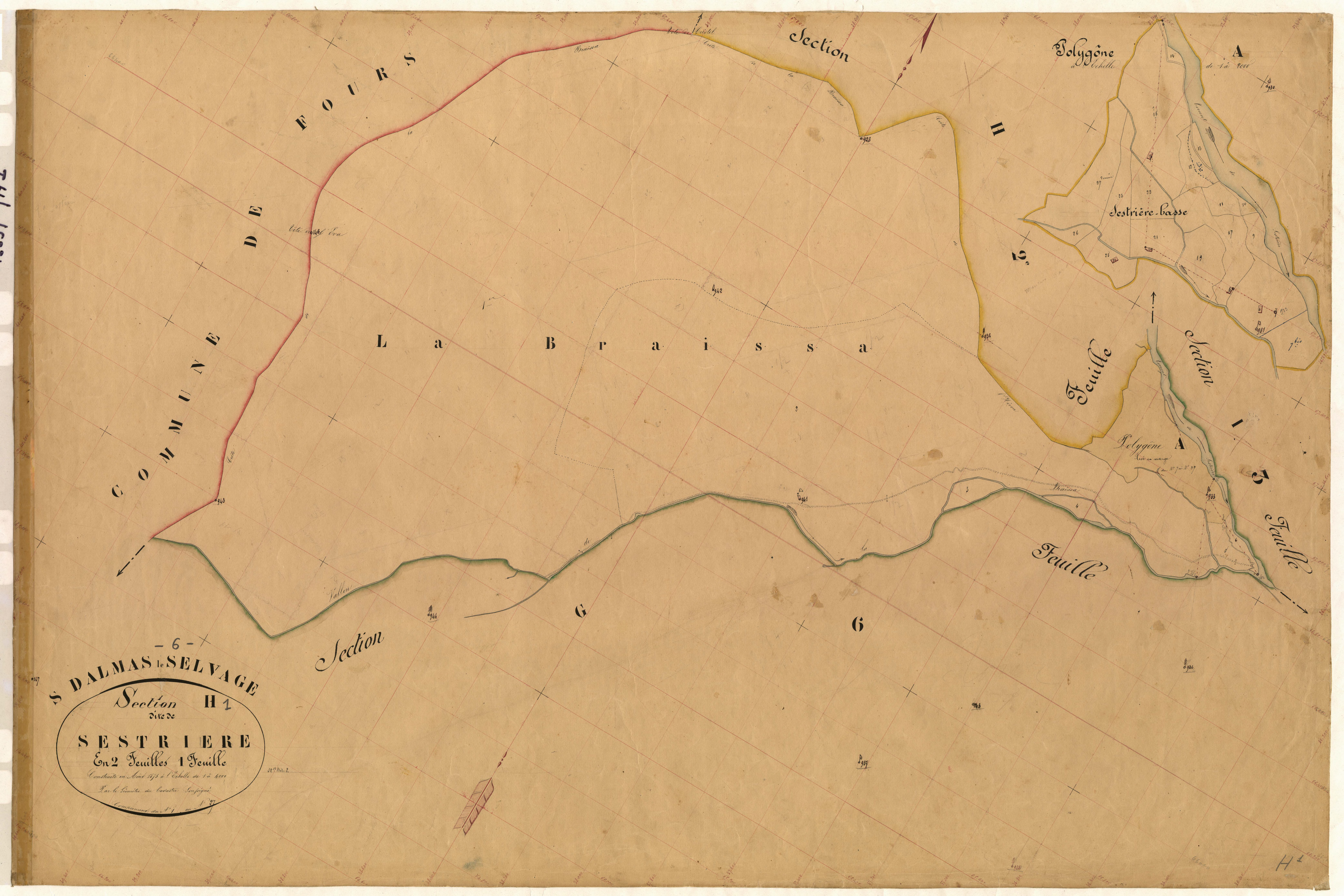 Sestrière. - Plan de section, H1