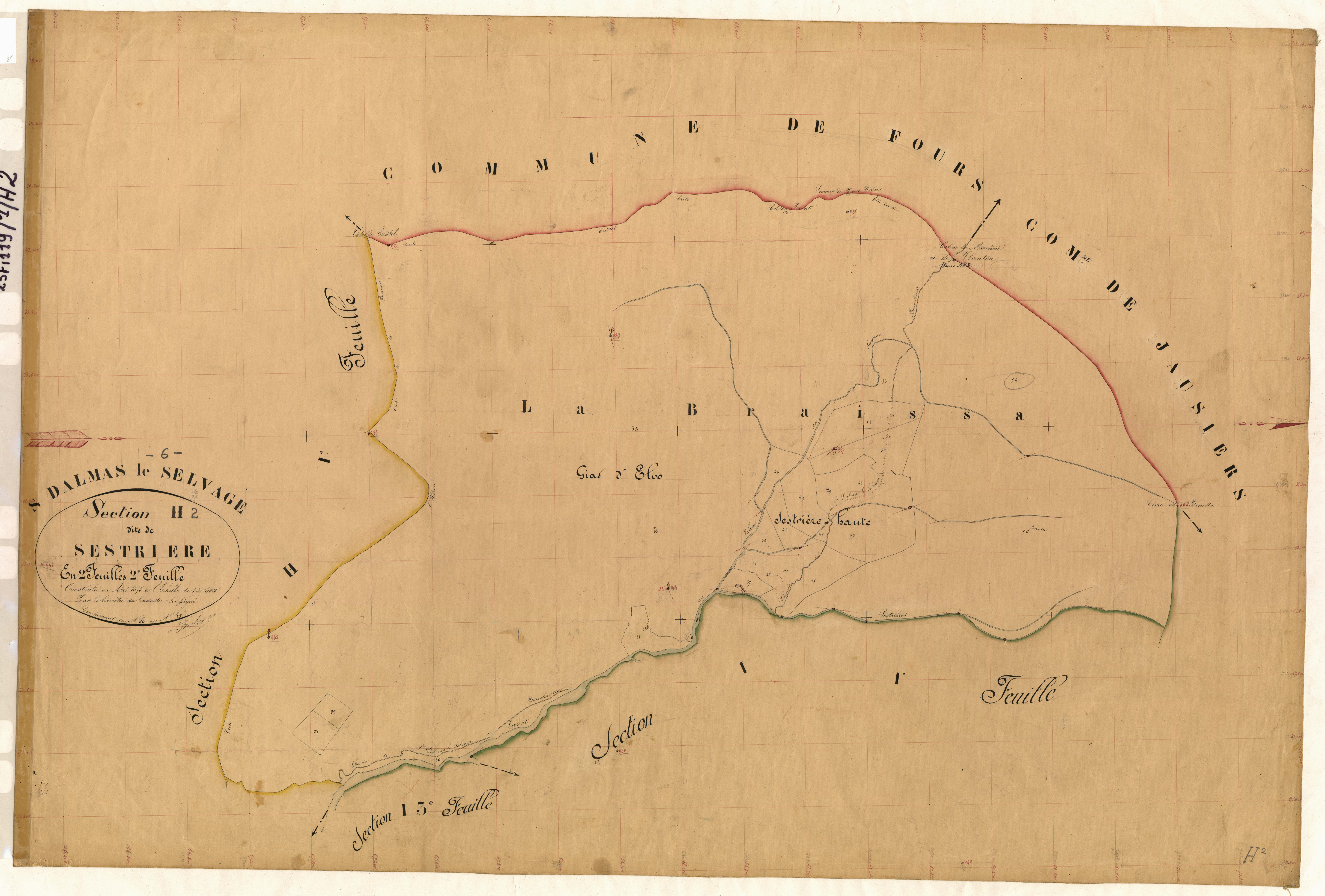Sestrière. - Plan de section, H2